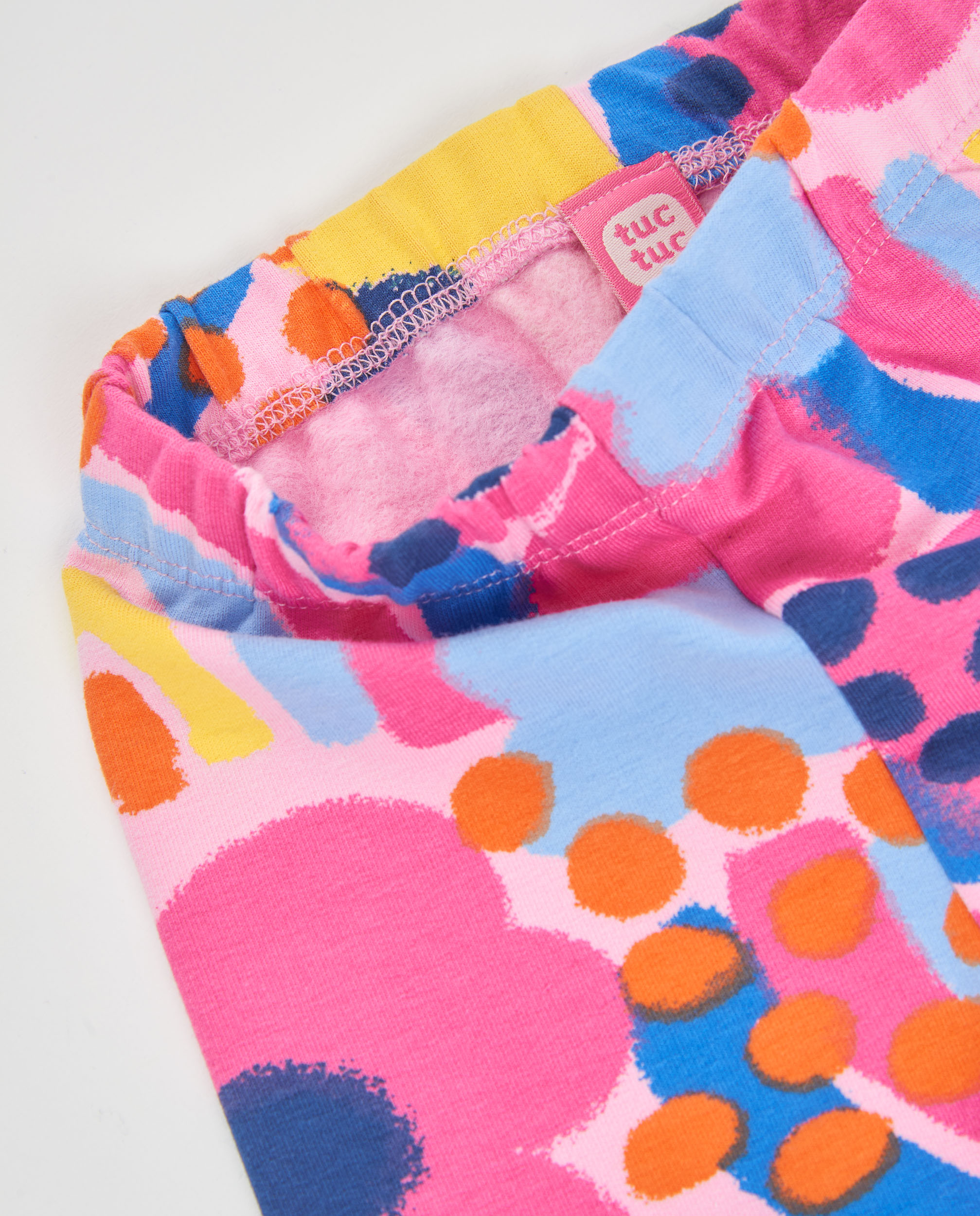 Legging de niña de felpa con estampado floral y ajuste cómodo - Tuc tuc - Rosa Rosa-2