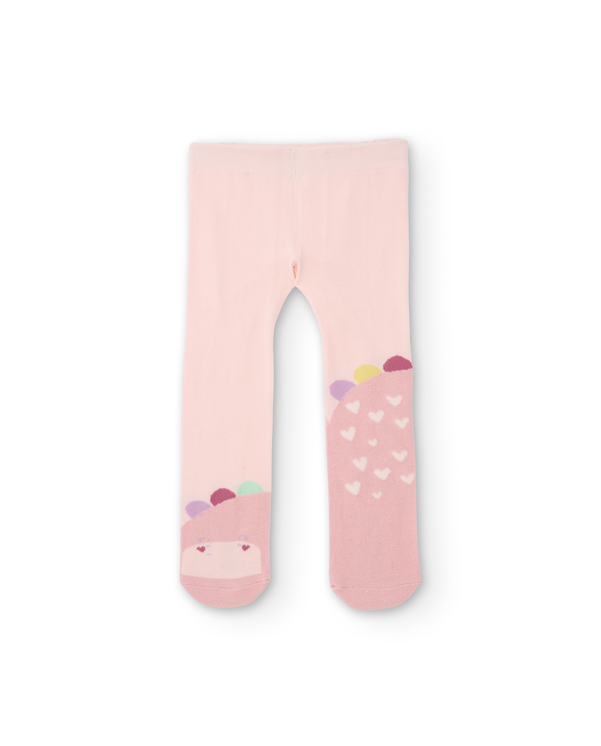 Leotardos de felpa de bebé con dinosaurio multicolor - Tuc tuc - Rosa Rosa-1