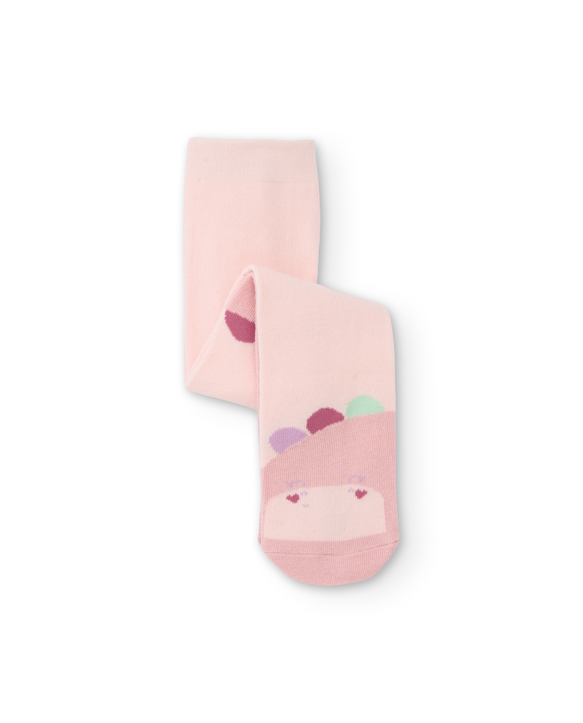 Leotardos de felpa de bebé con dinosaurio multicolor - Tuc tuc - Rosa Rosa-3