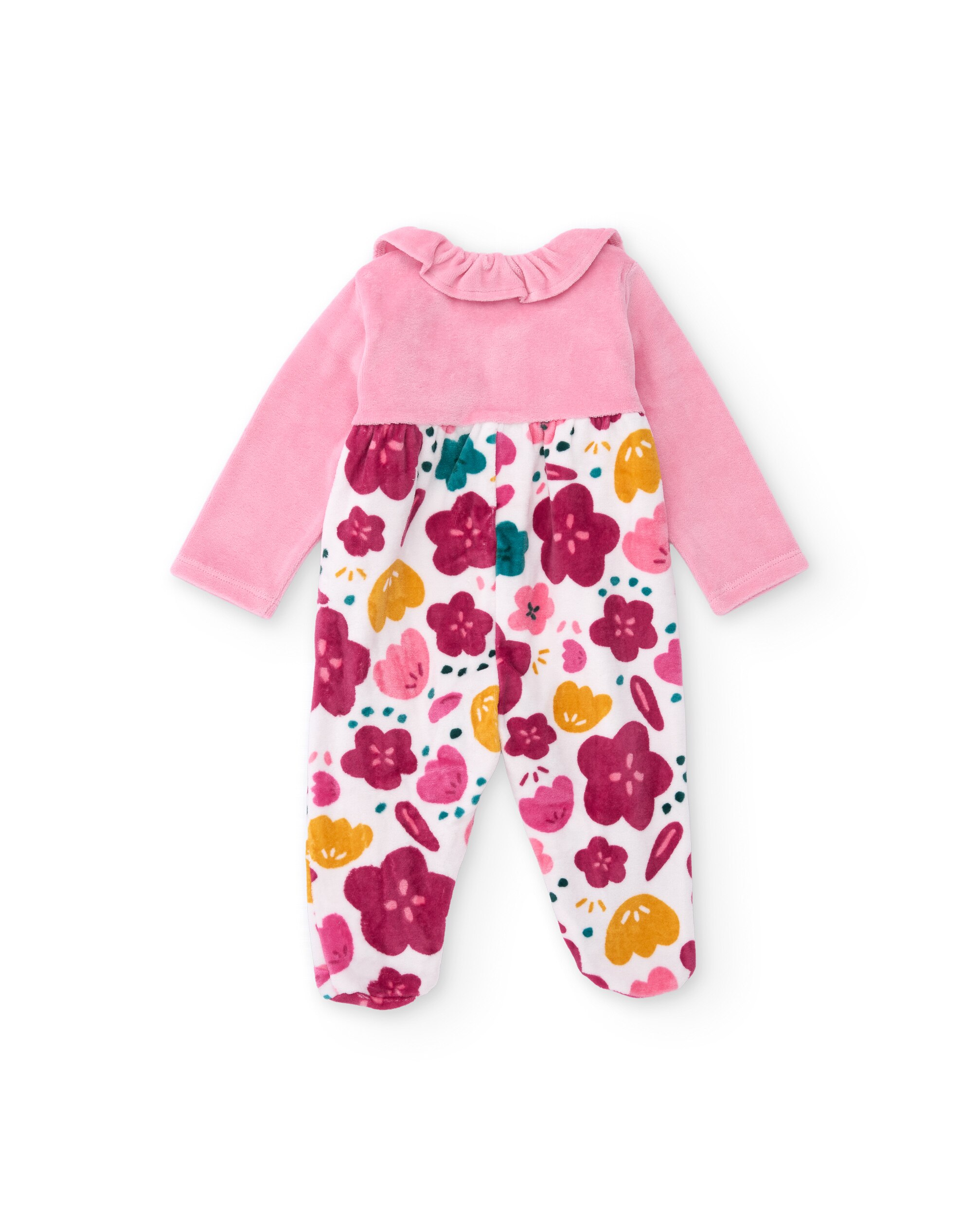 Pelele de punto de bebé con estampado floral - Tuc tuc - Rosa Rosa-3