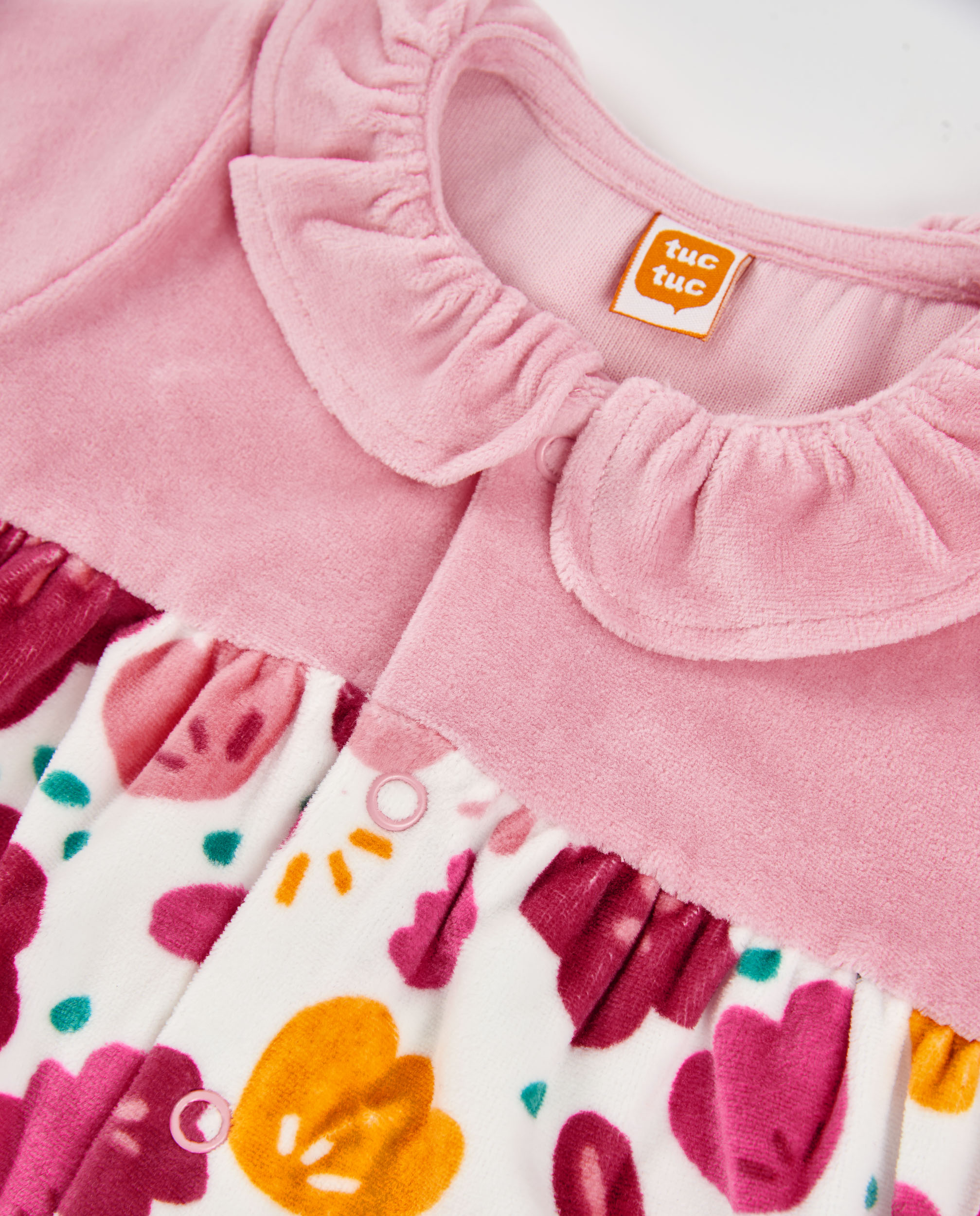 Pelele de punto de bebé con estampado floral - Tuc tuc - Rosa Rosa-2