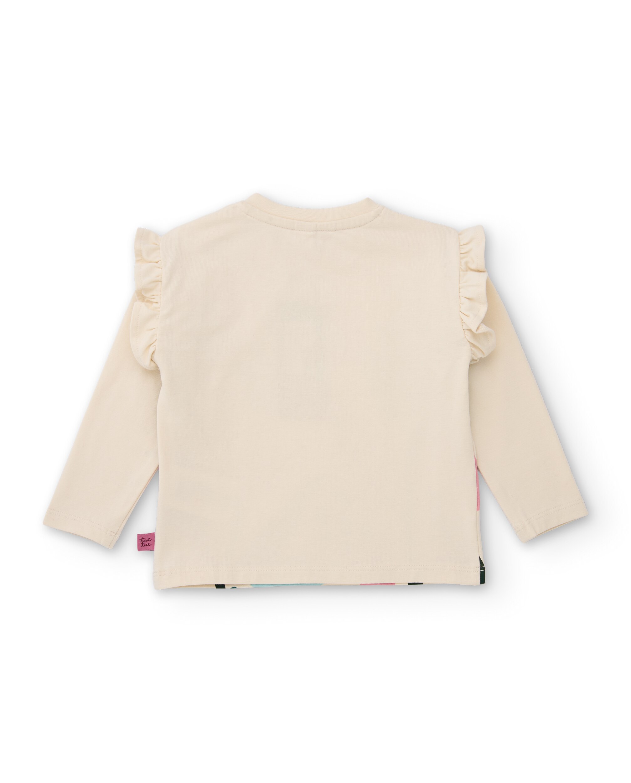 Camiseta de niña de punto con estampado floral y base en - Tuc tuc - Crudo Crudo-3