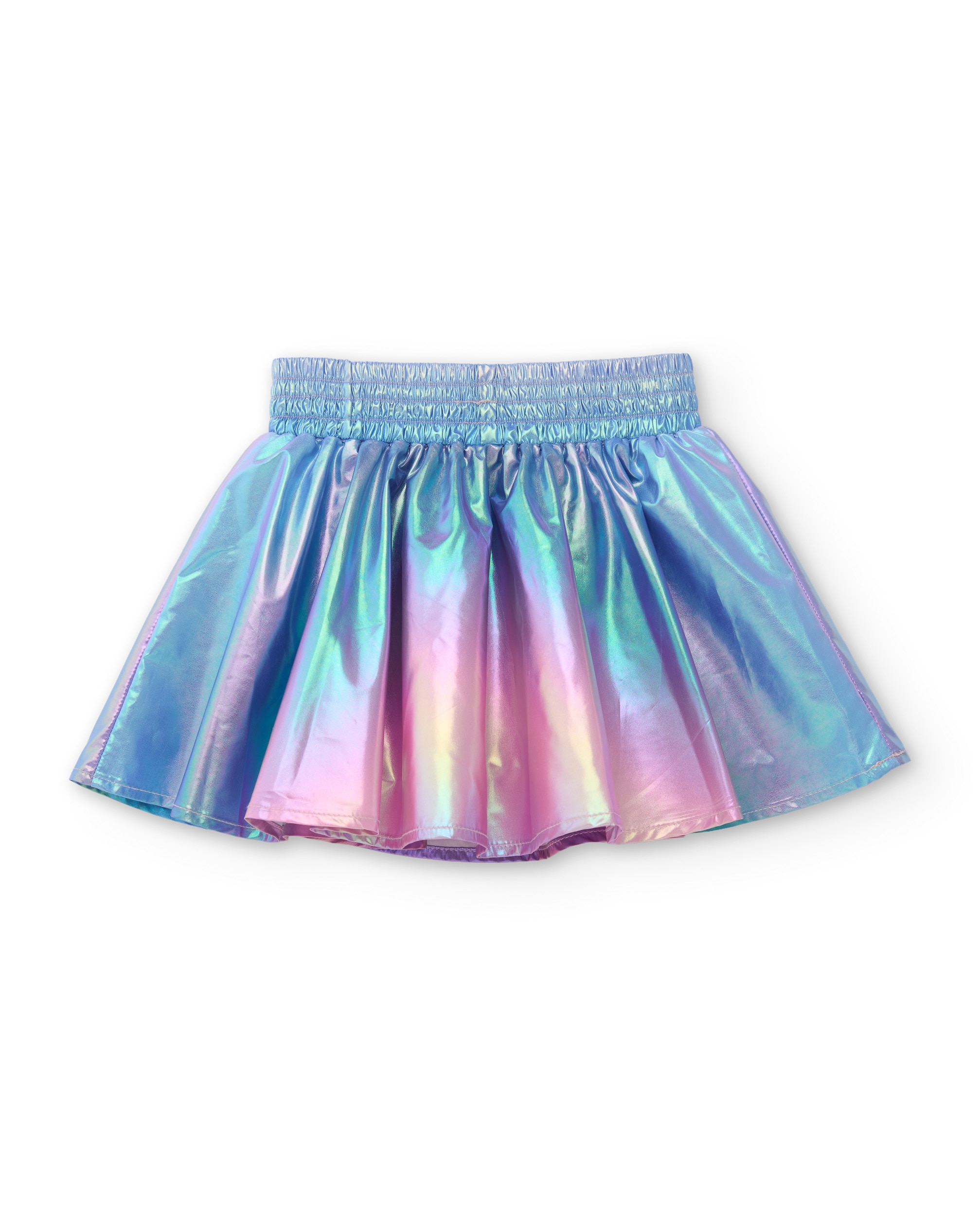 Falda de niña de tejido holográfico y acabado brillante - Tuc tuc - Azul claro Azul claro-3