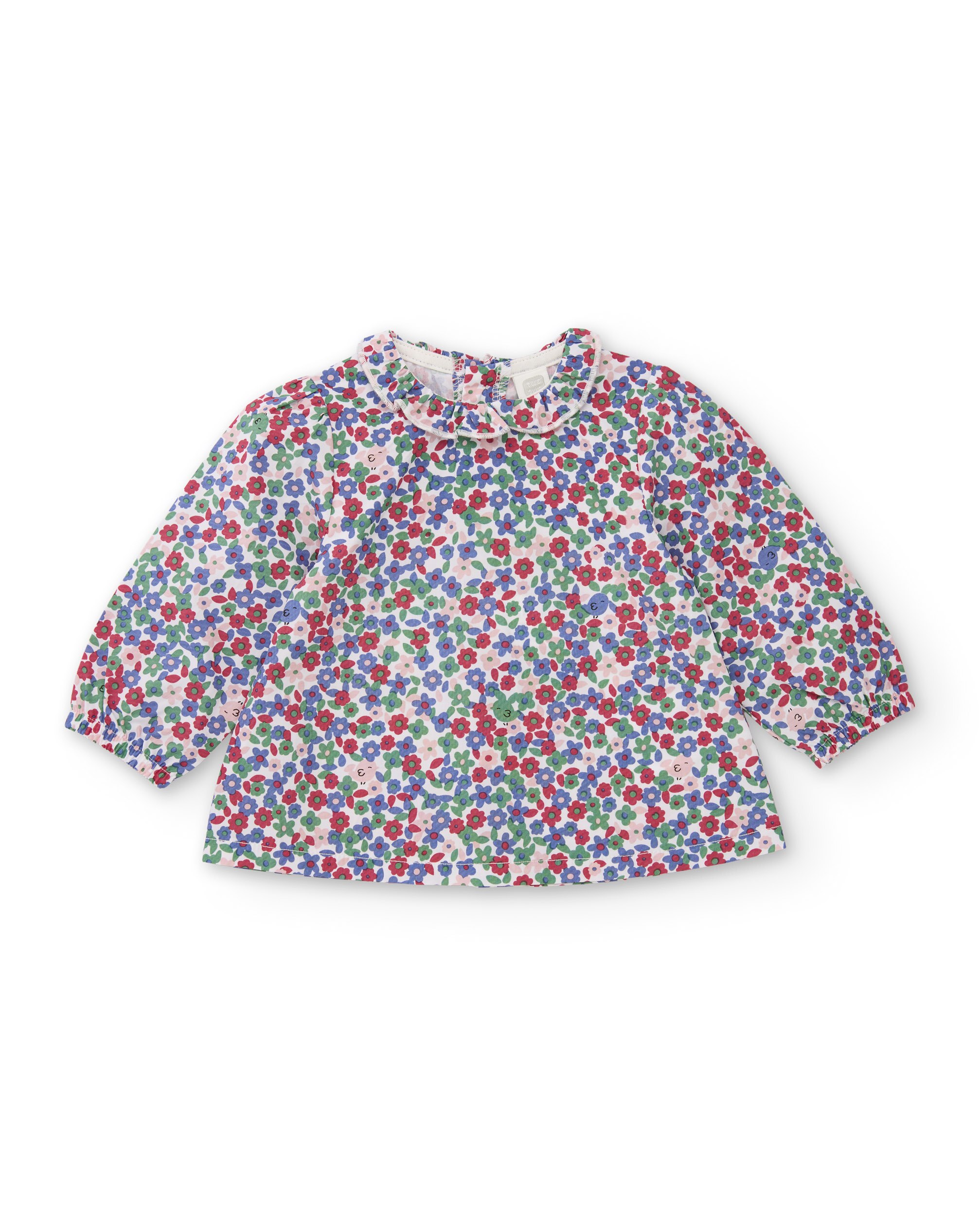 Conjunto de bebé con blusa floral de tela plana y pantalón de punto - Tuc tuc - Multicolor Multicolor-3