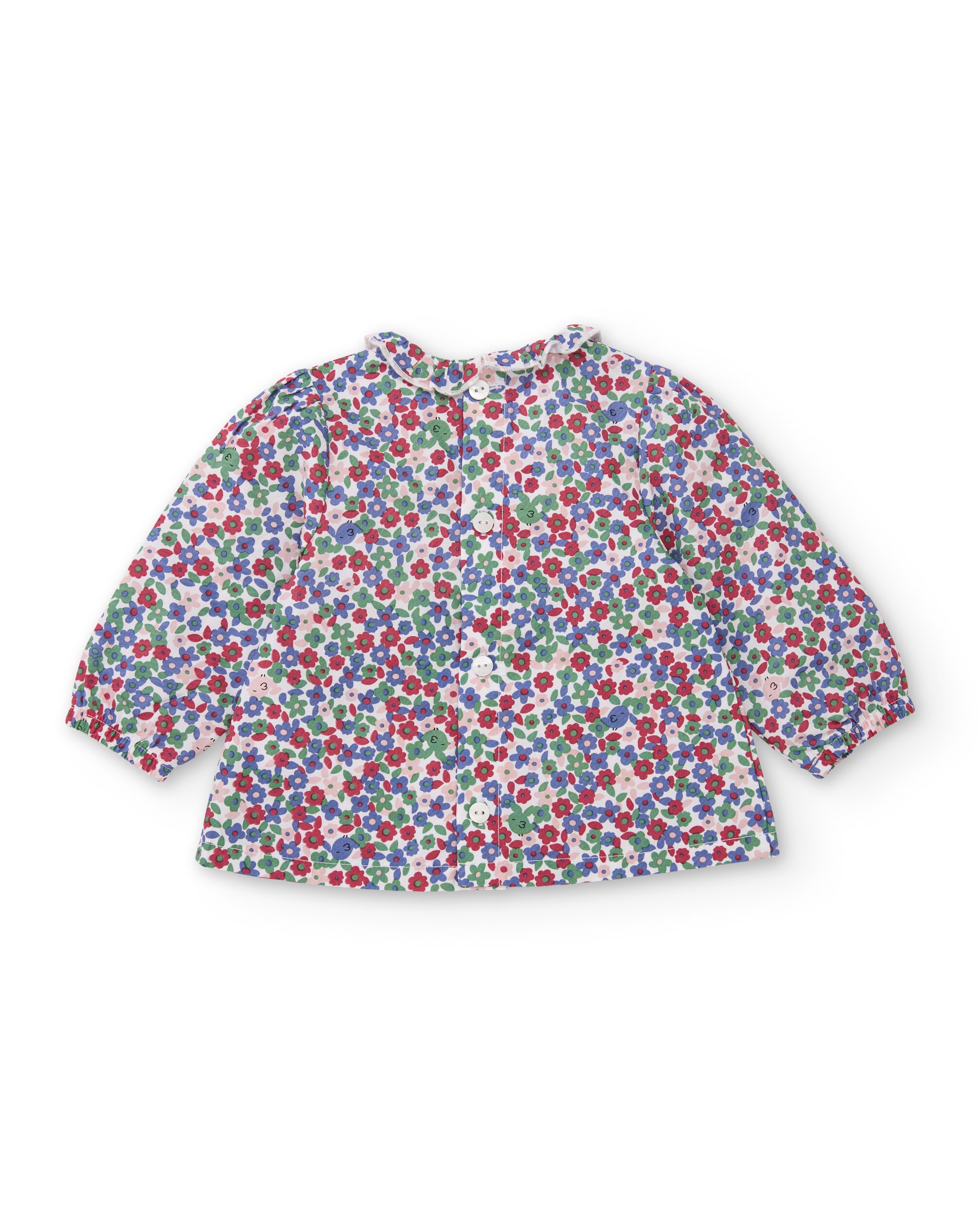 Conjunto de bebé con blusa floral de tela plana y pantalón de punto - Tuc tuc - Multicolor Multicolor-2