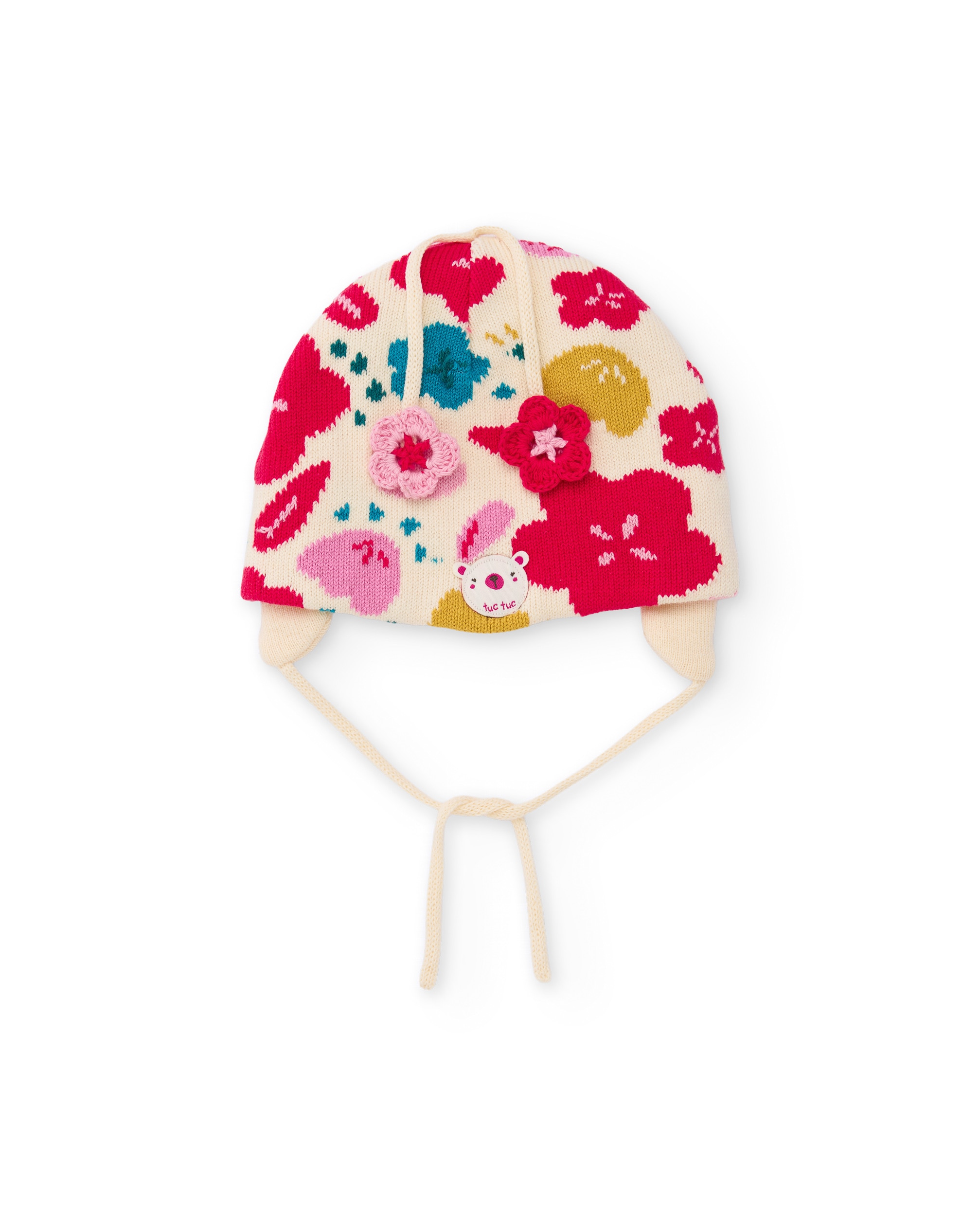 Gorro de bebé de tricot con estampado floral - Tuc tuc - Multicolor Multicolor-1
