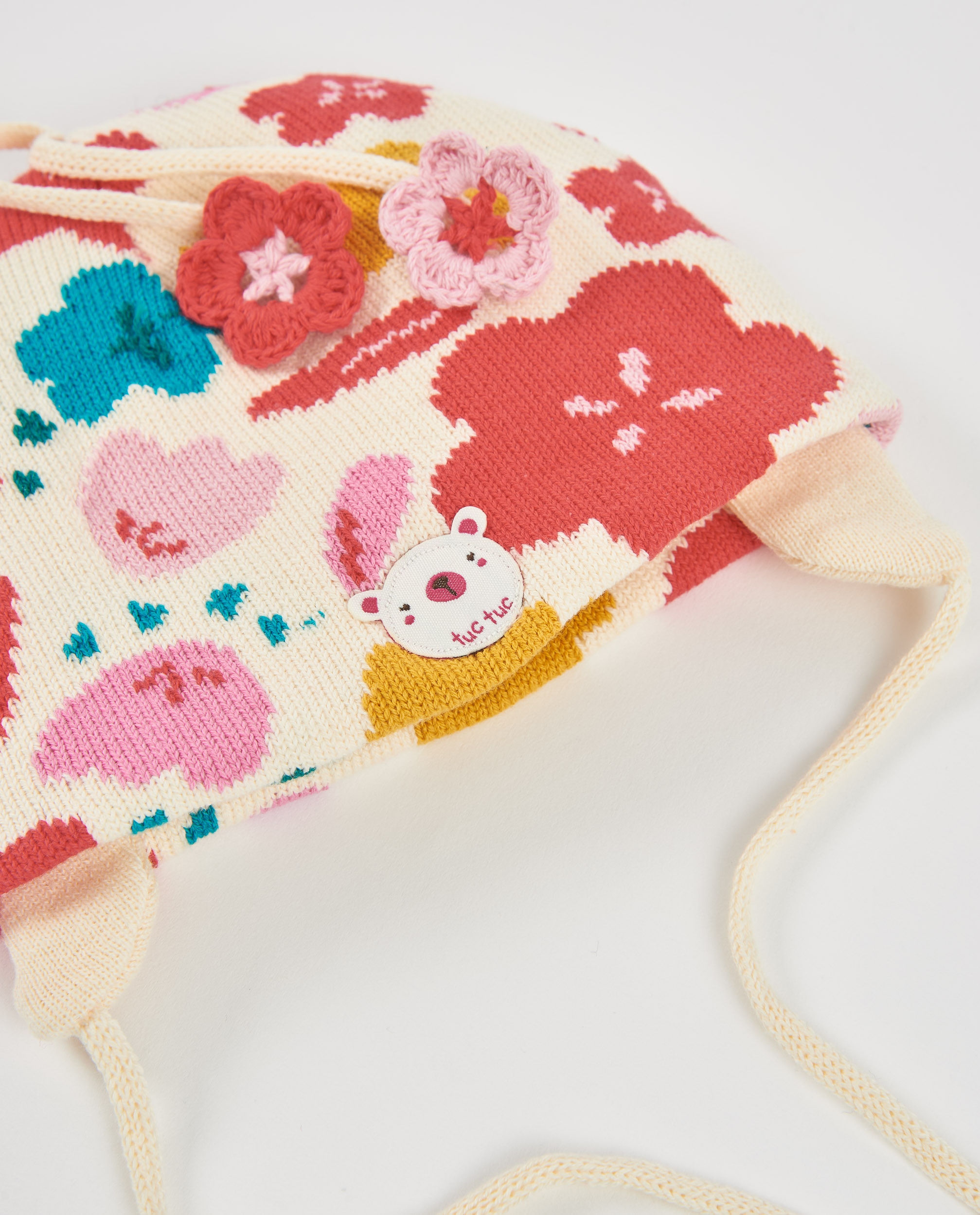 Gorro de bebé de tricot con estampado floral - Tuc tuc - Multicolor Multicolor-2