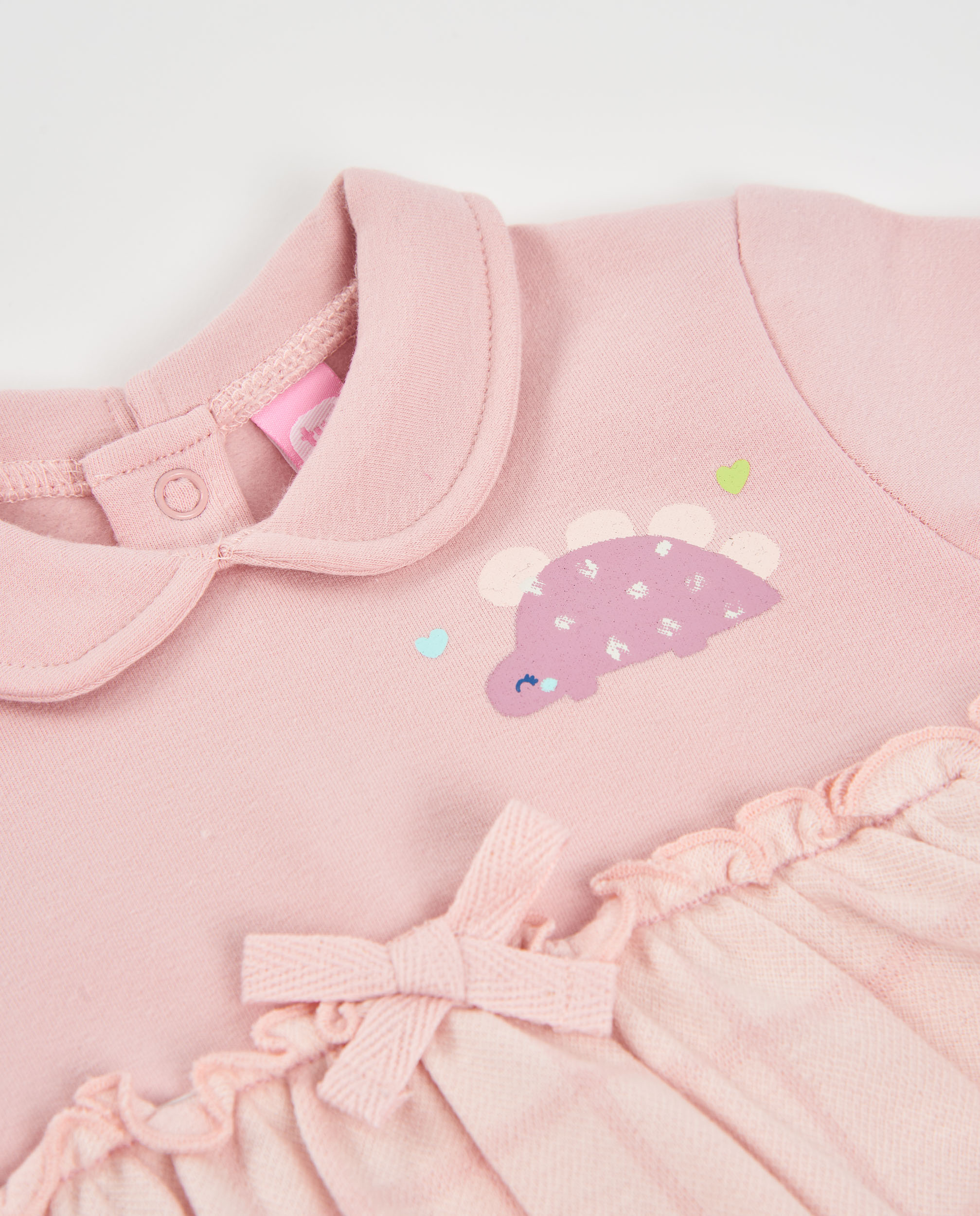 Vestido de felpa de bebé con cuello redondo - Tuc tuc - Rosa Rosa-2