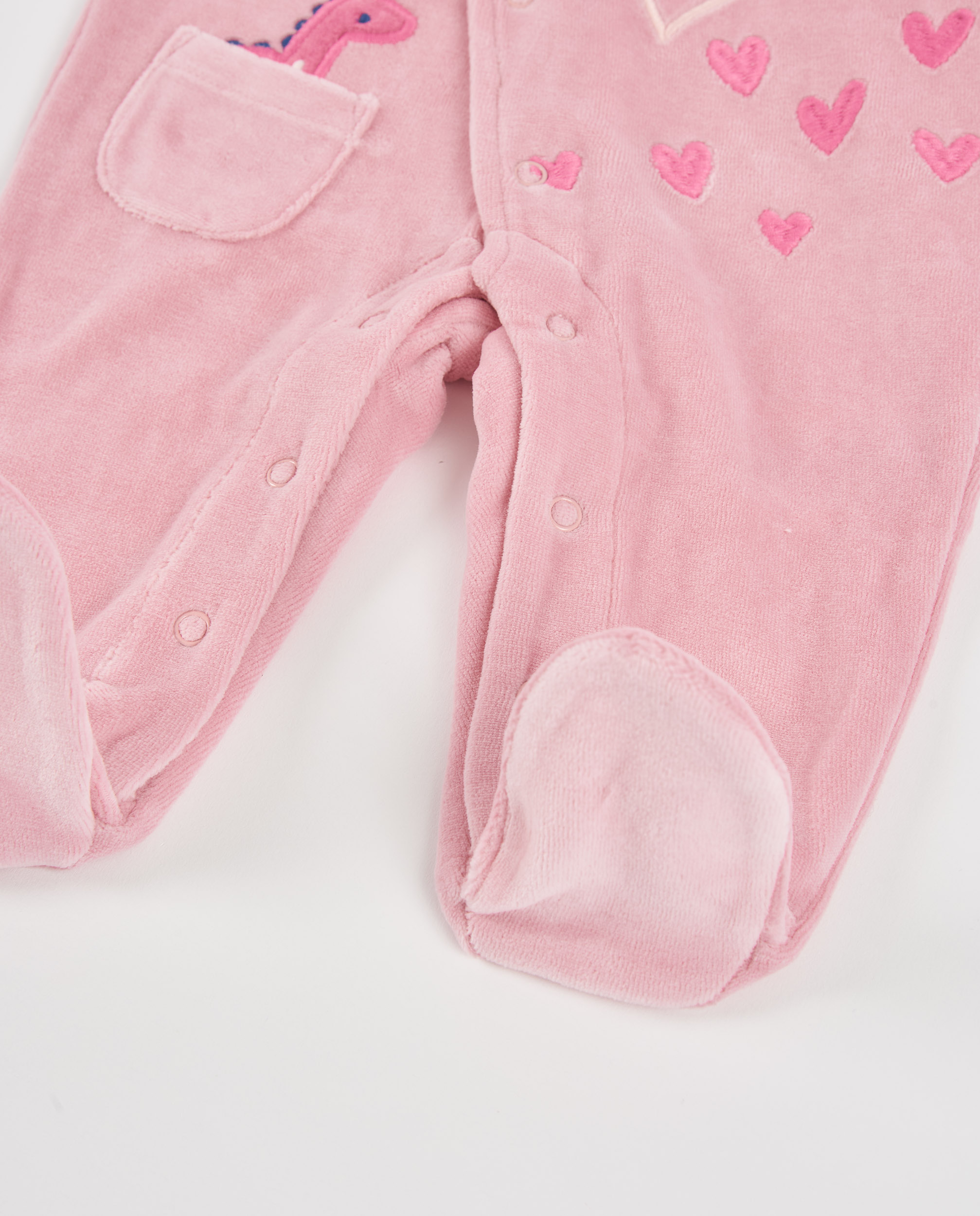 Pelele de punto de bebé con dinosaurios bordados - Tuc tuc - Rosa Rosa-4