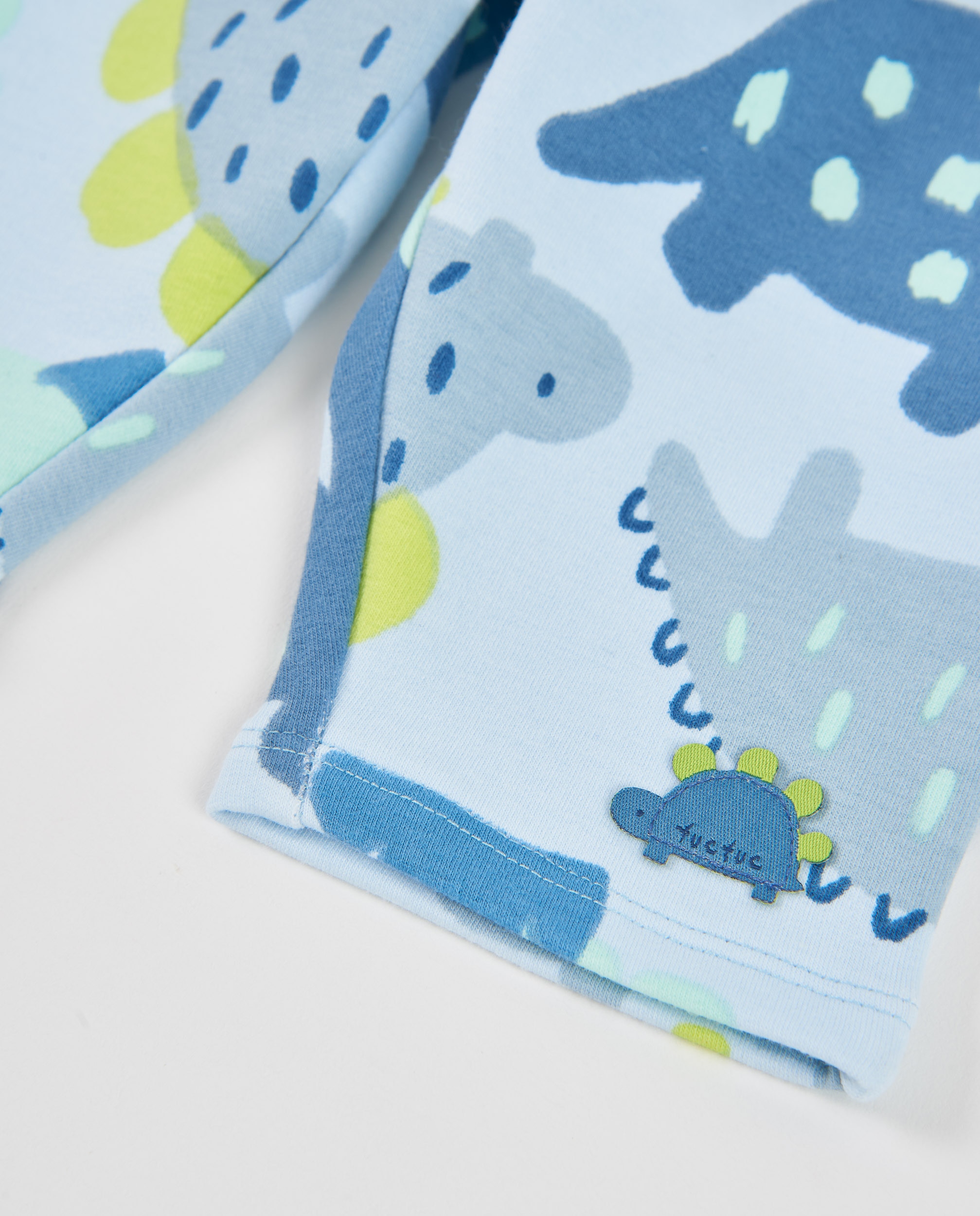 Conjunto de felpa de bebé con dinosaurio en relieve - Tuc tuc - Azul claro Azul claro-7