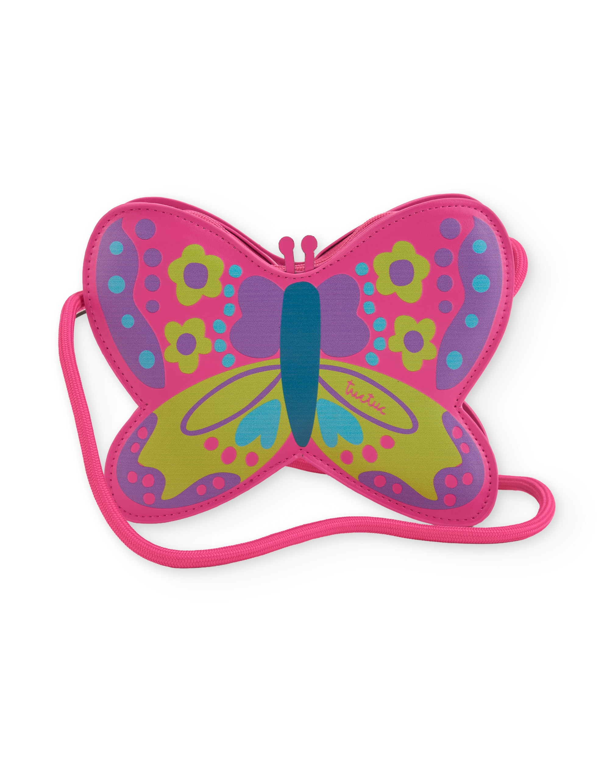 Bolso de niña con forma de mariposa y estampado floral - Tuc tuc - Fucsia Fucsia-1