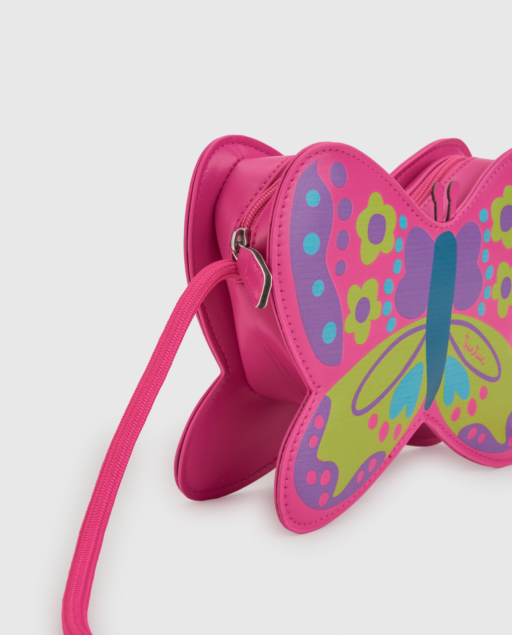 Bolso de niña con forma de mariposa y estampado floral - Tuc tuc - Fucsia Fucsia-2