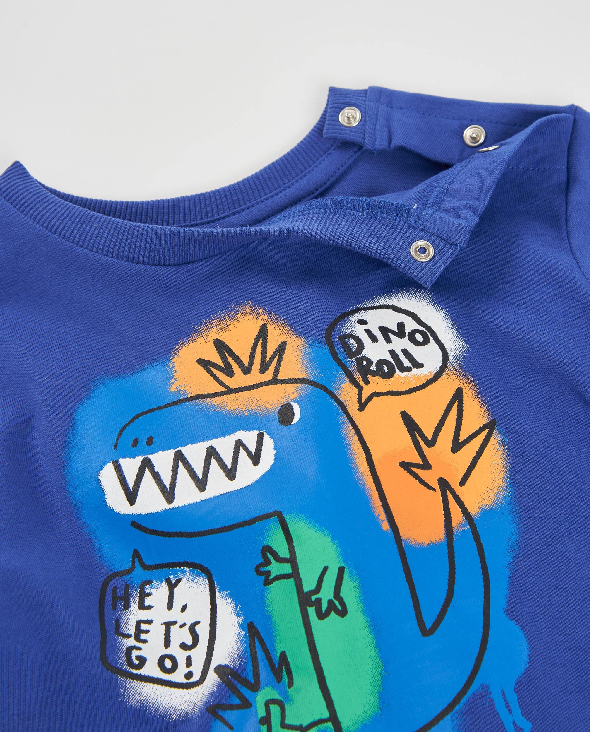 Imagen 2 de Camiseta de niño de punto con print divertido y tejido cómodo - Tuc tuc - Azul Azul