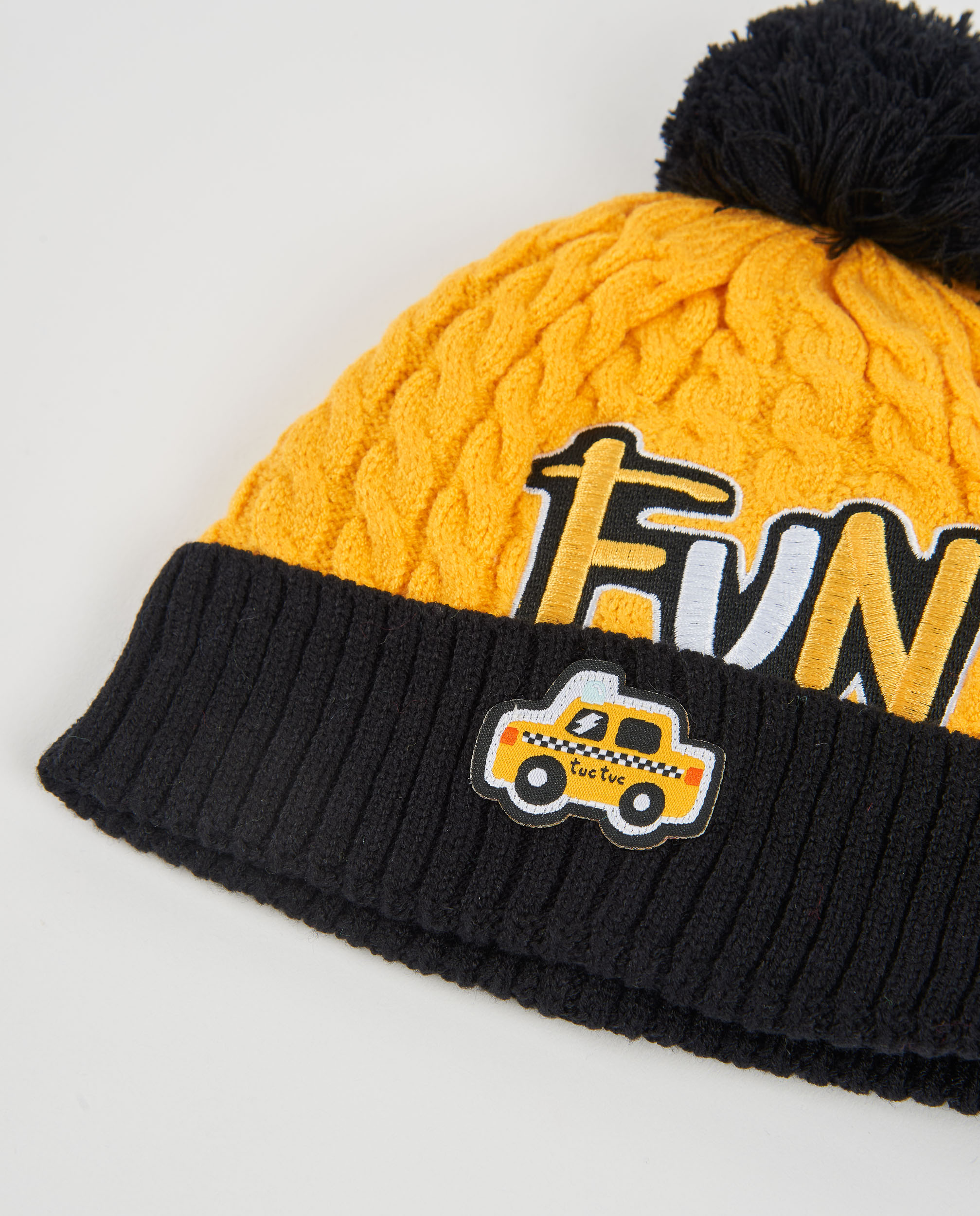 Set de niño de tricot con gorro de pompón y braga de cuello a juego - Tuc tuc - Amarillo Amarillo-2