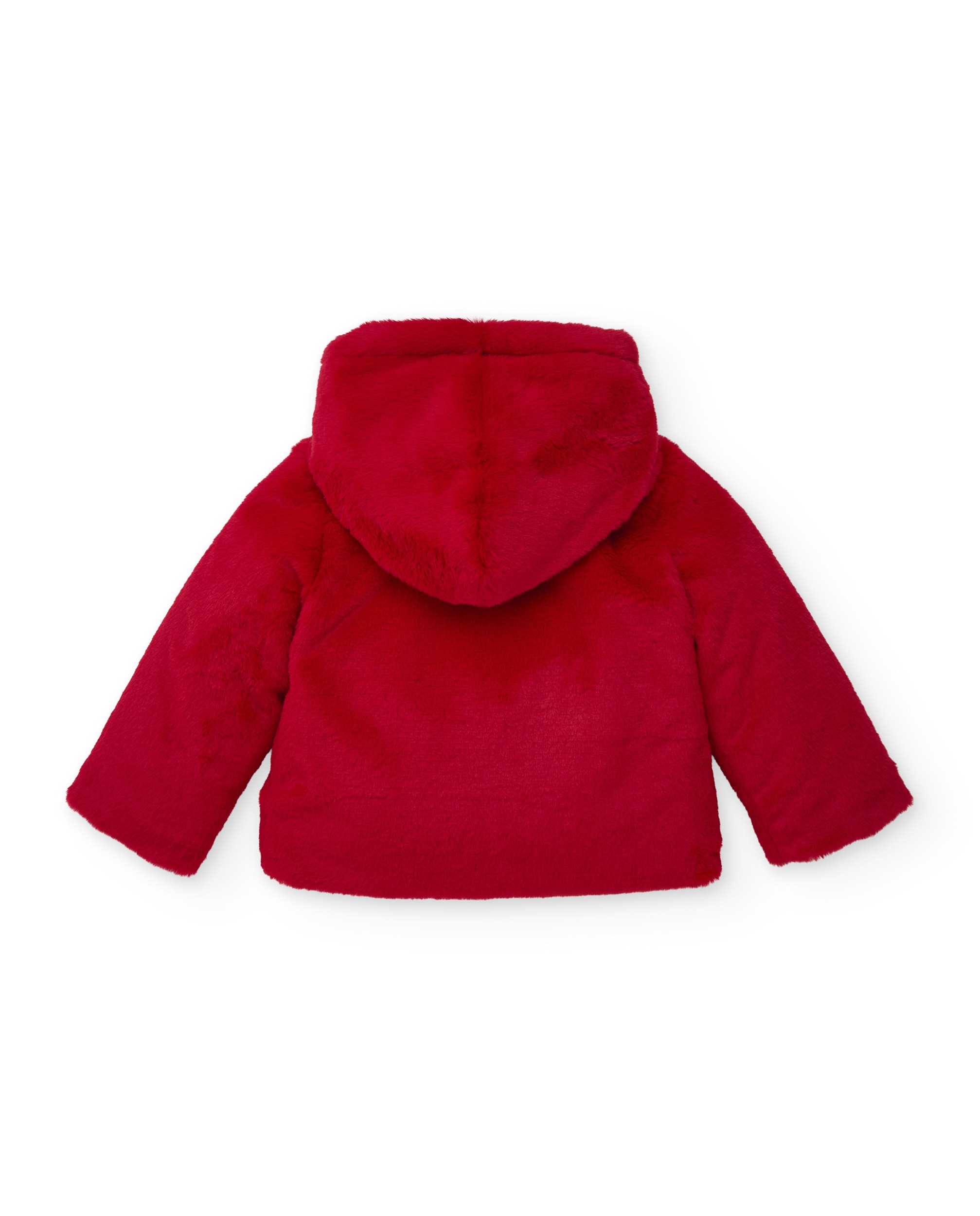 Imagen 2 de Abrigo de pelo de niña con corazones y cierre de cremallera - Tuc tuc - Rojo Rojo