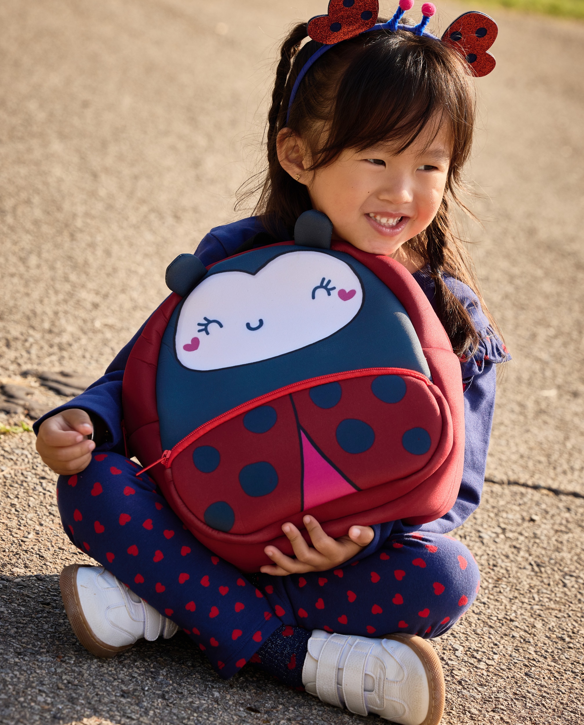 Mochila de niña con diseño de mariquita y materiales resistentes - Tuc tuc - Rojo Rojo-1