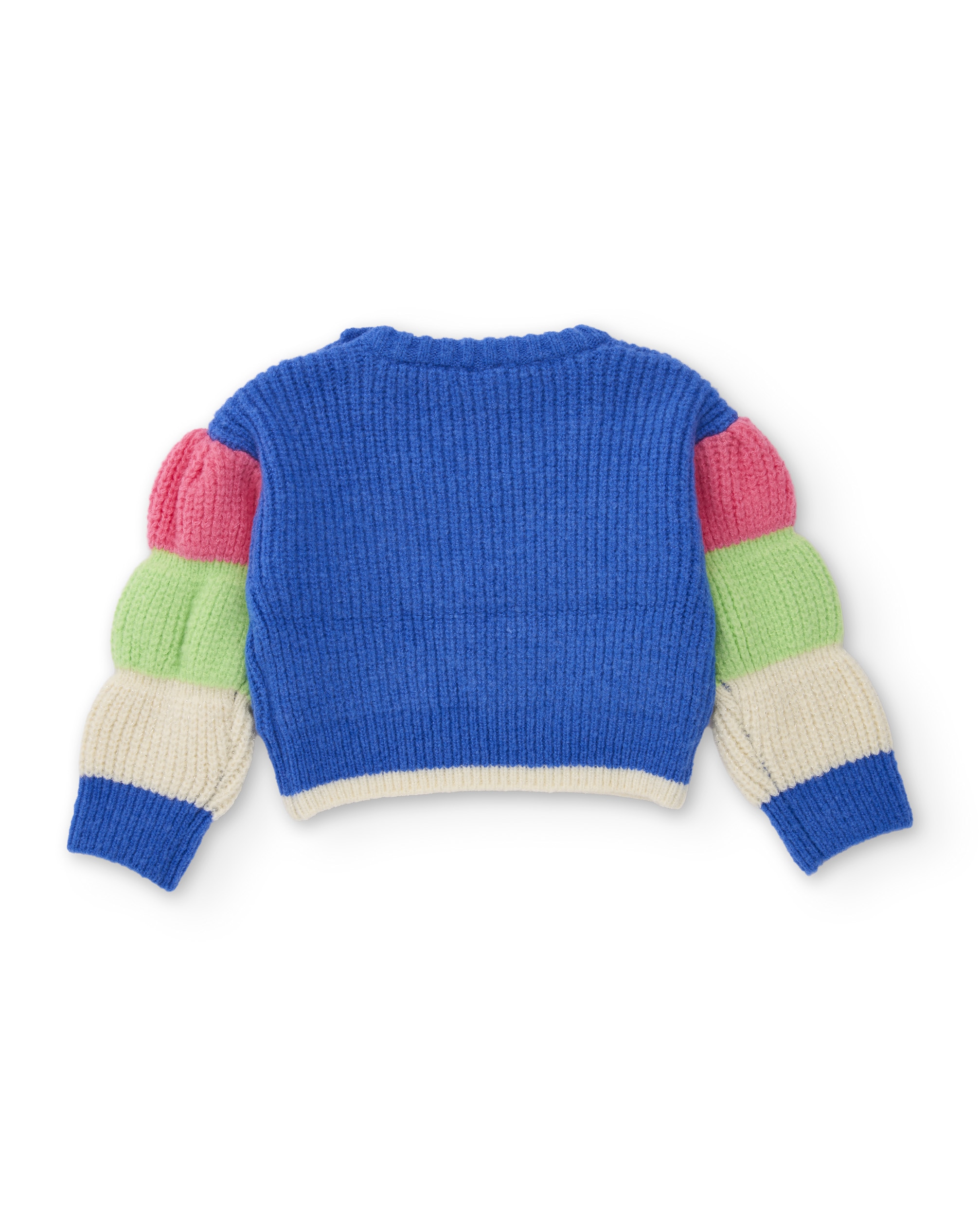 Imagen 2 de Jersey de niña de tricot con corazones y mangas bicolor - Tuc tuc - Azul Azul