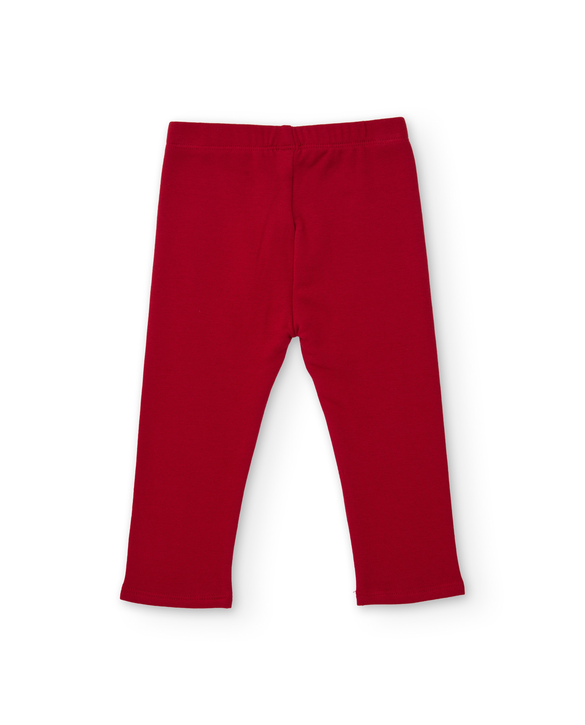 Legging de niña de felpa con cintura elástica y tejido cálido - Tuc tuc - Rojo Rojo-3
