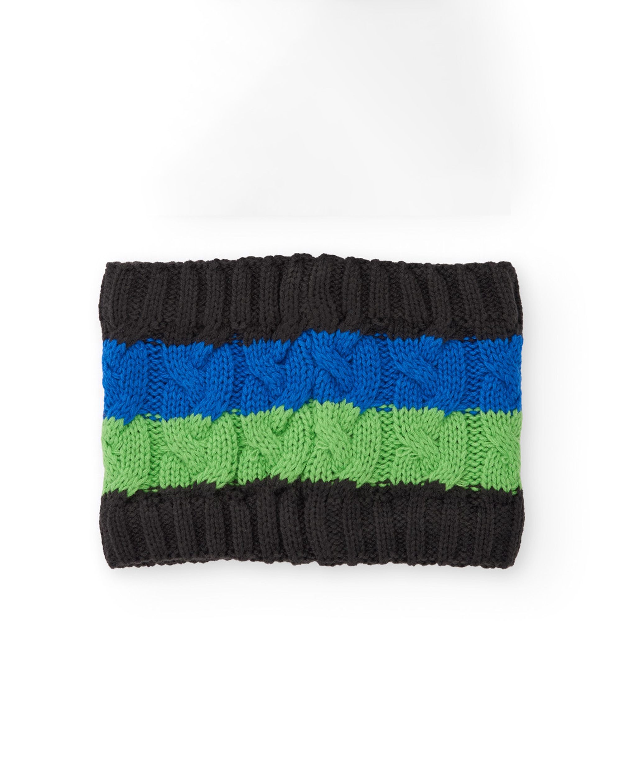 Braga de cuello de niño de tricot con rayas de colores y aplique - Tuc tuc - Gris oscuro Gris oscuro-2