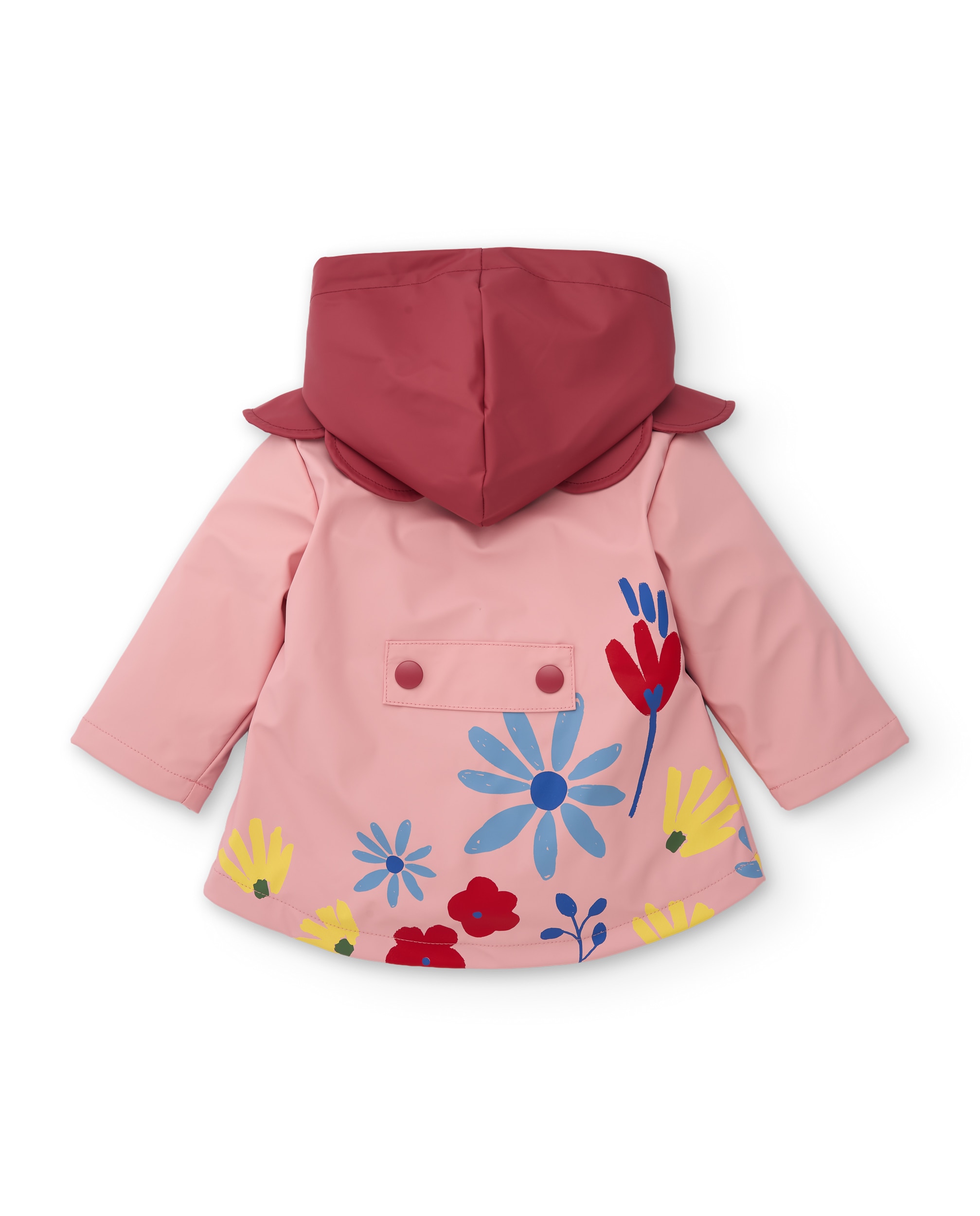 Imagen 4 de Chubasquero de niña con capucha y estampado floral - Tuc tuc - Rosa claro Rosa claro