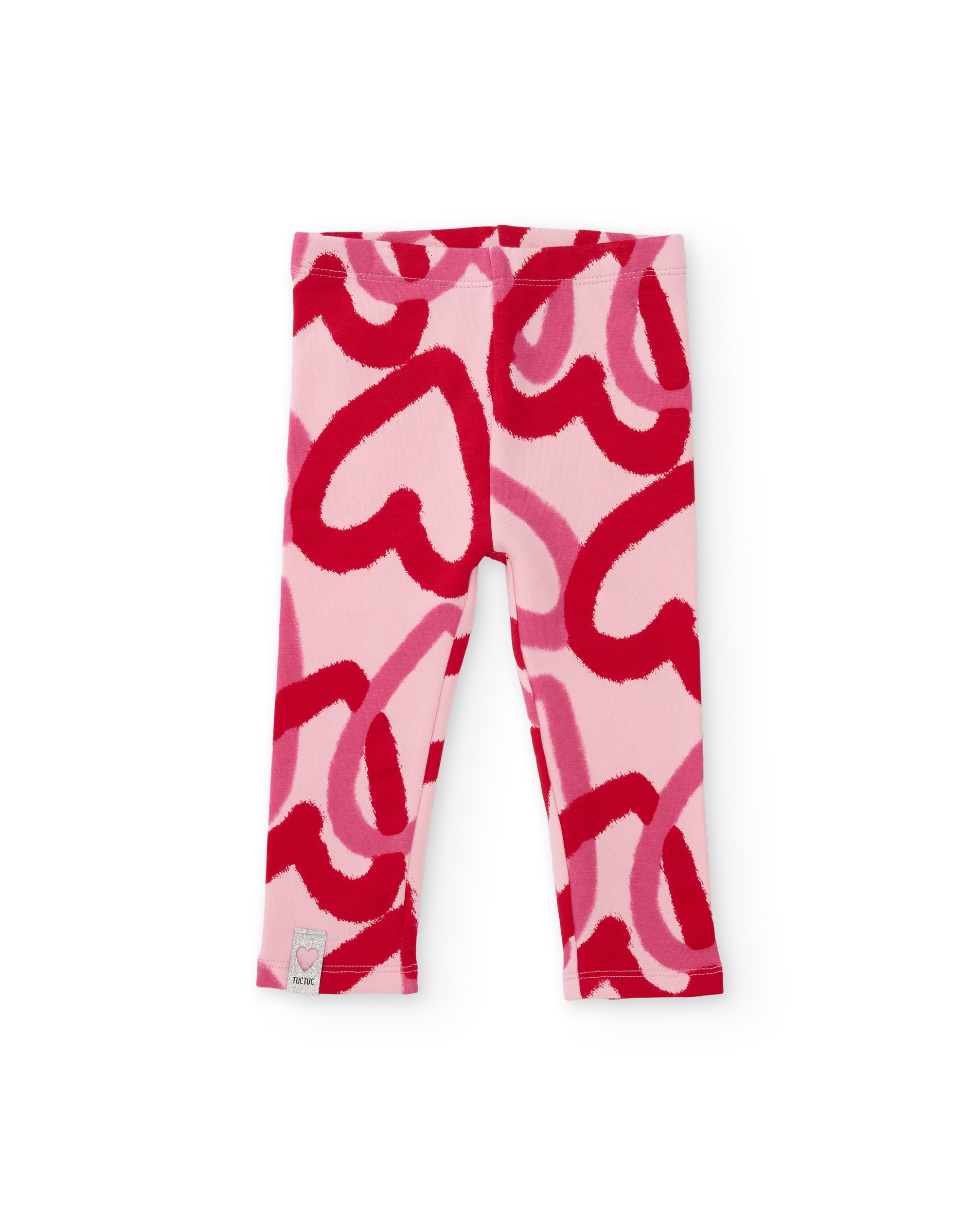 Conjunto de niña de felpa con sudadera de gráfico divertido y leggings a juego - Tuc tuc - Rojo Rojo-4