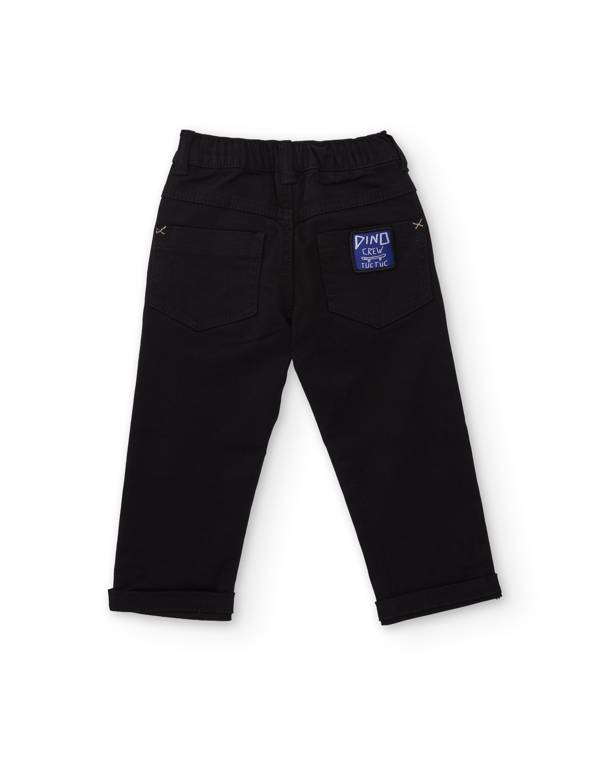 Pantalón de niño de sarga con cintura ajustable y diseño versátil - Tuc tuc - Negro Negro-3