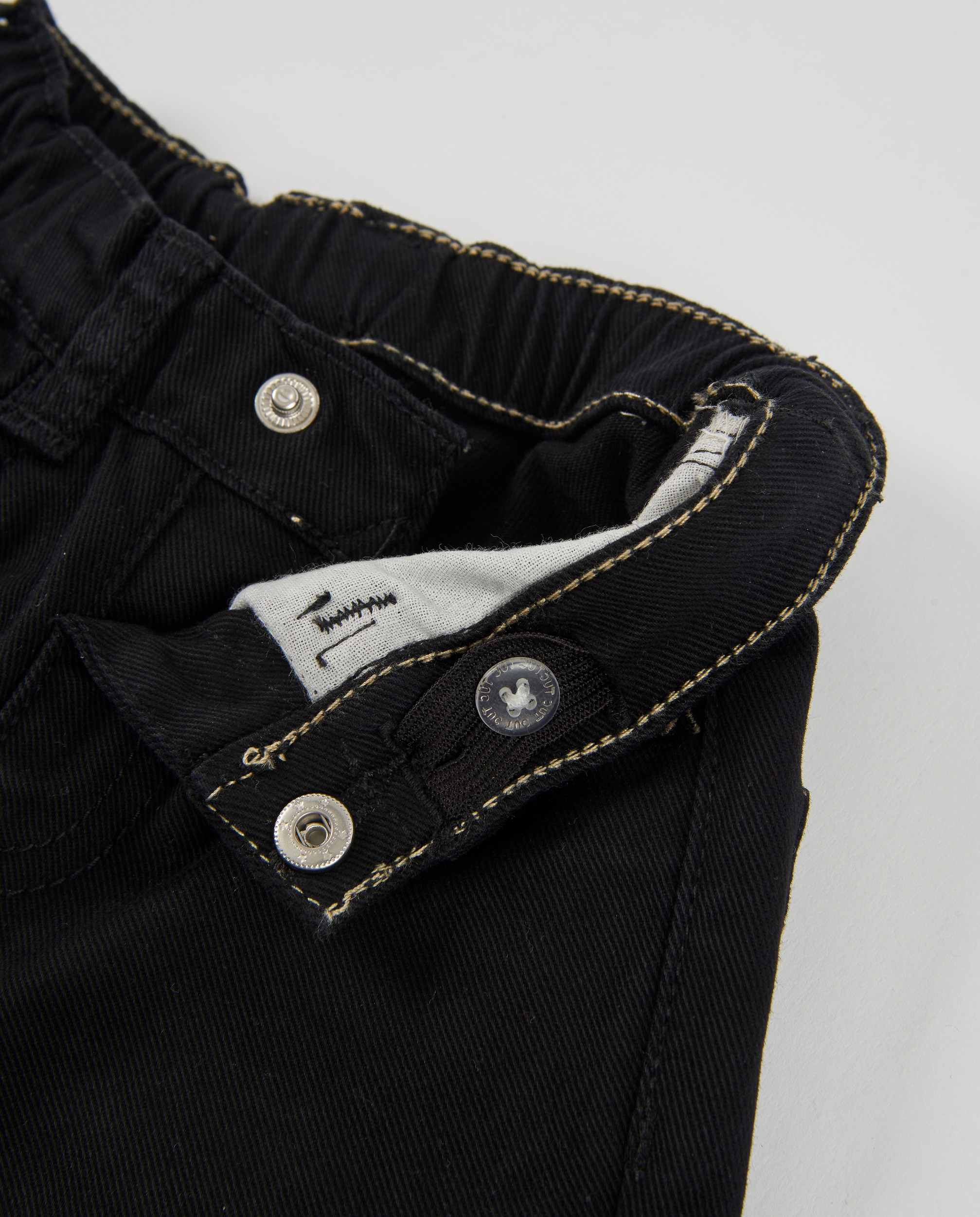 Pantalón de niño de sarga con cintura ajustable y diseño versátil - Tuc tuc - Negro Negro-2