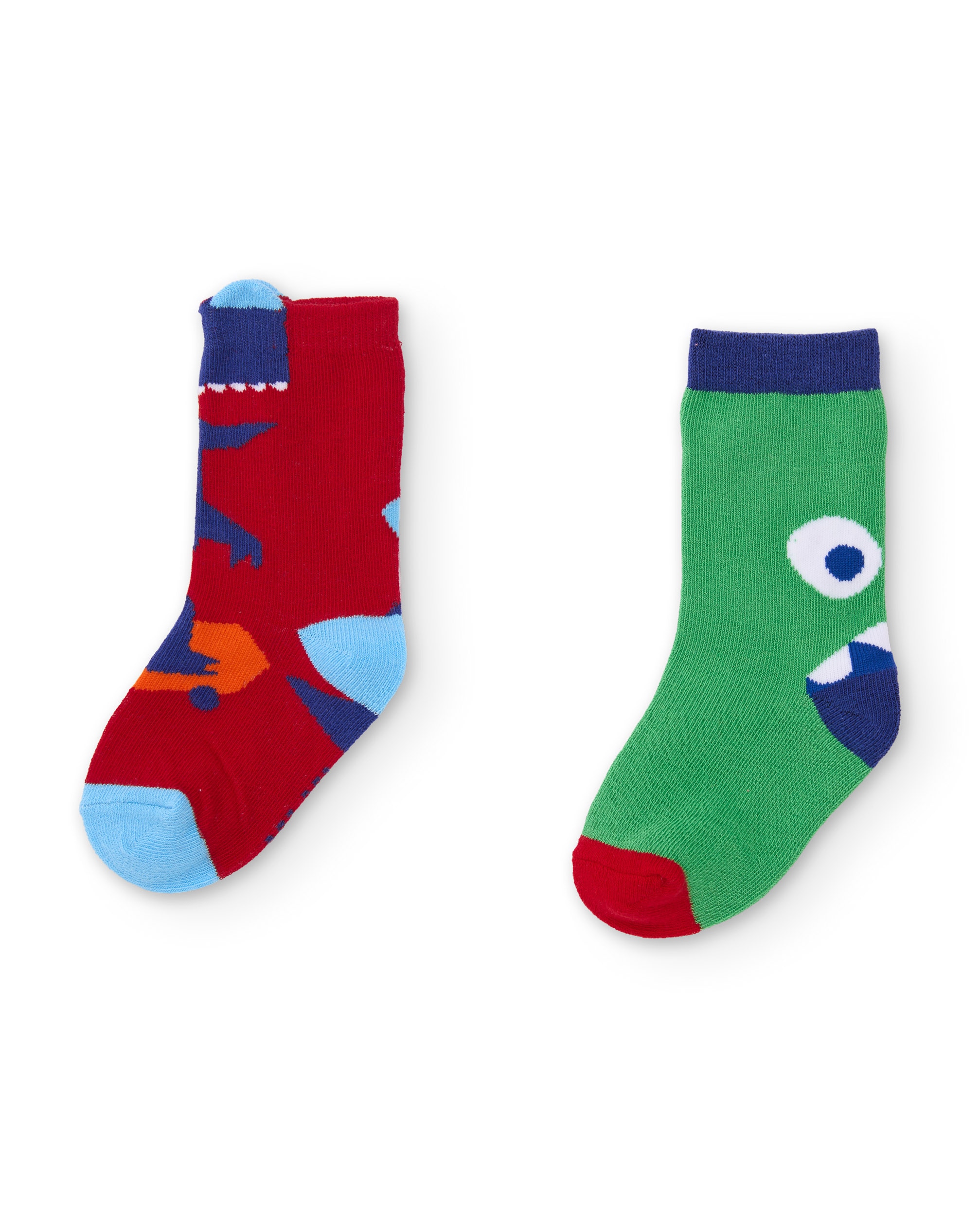 Set de calcetines de niño con estampado de dinosaurios y mezcla de algodón - Tuc tuc - Azul Azul-3