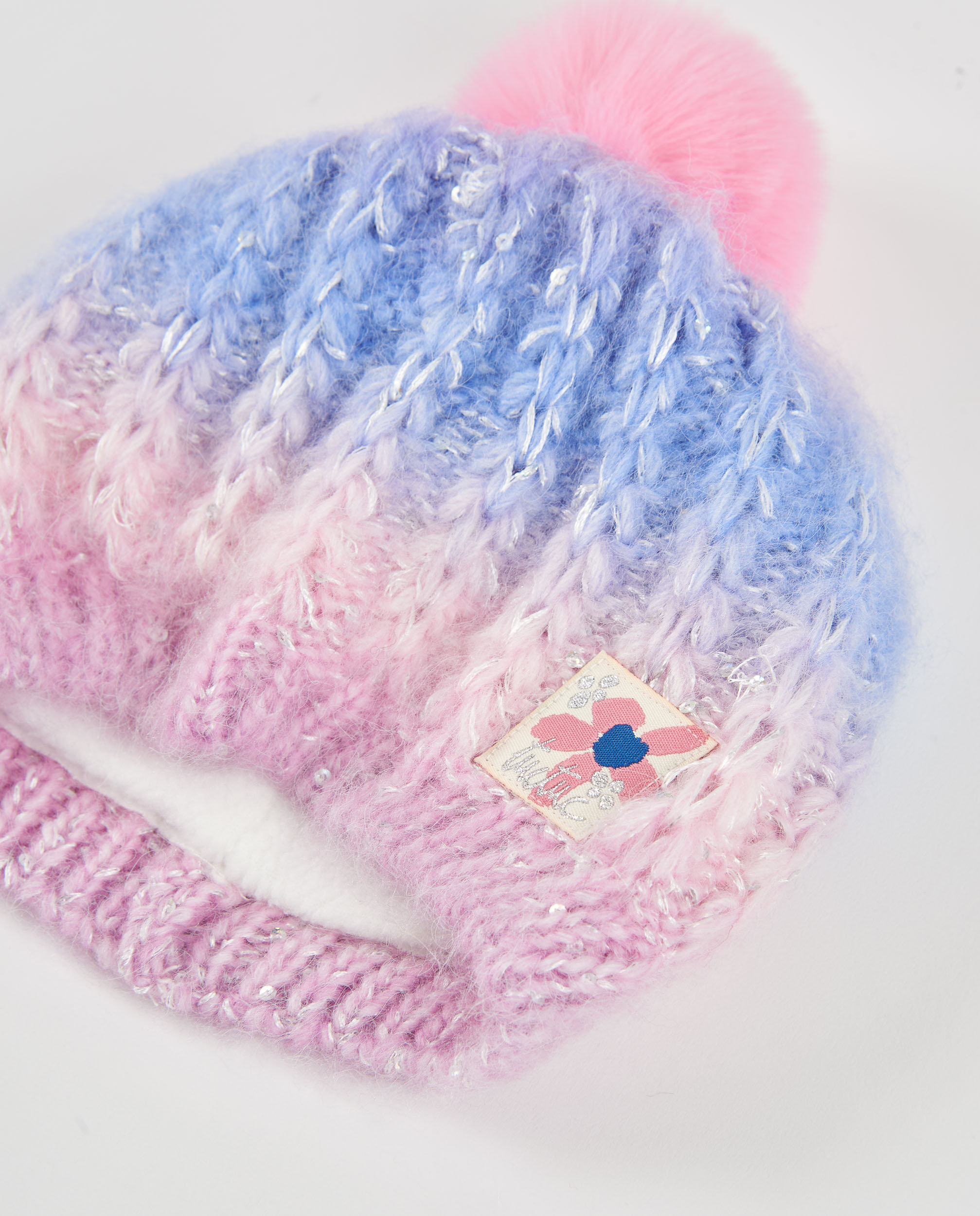 Set de niña de tricot con gorro y braga de cuello degradada - Tuc tuc - Rosa Rosa-2