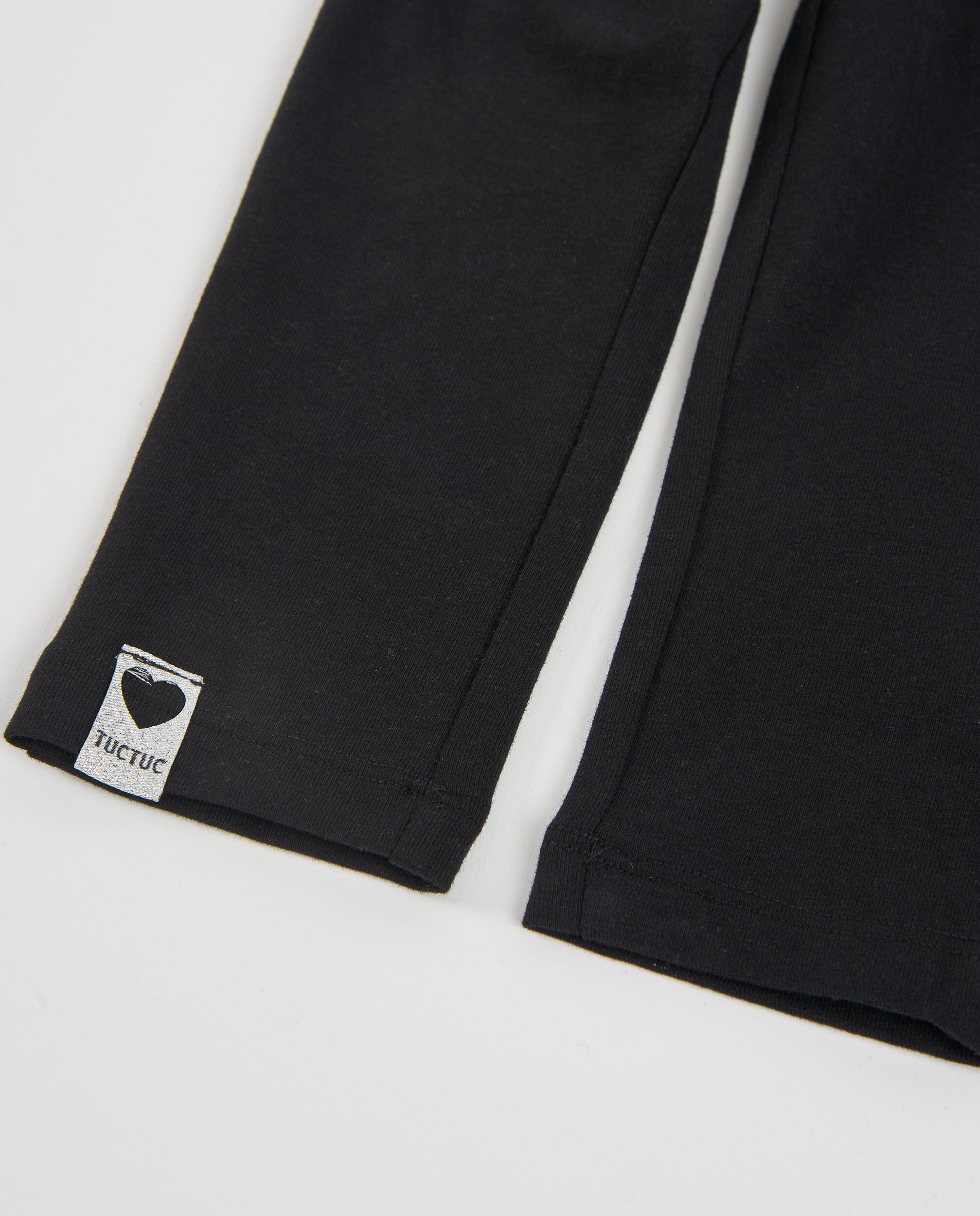 Legging de niña de punto con cintura cómoda y diseño versátil - Tuc tuc - Negro Negro-4