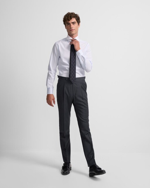 Imagen 0 de Pantalón de trajede hombre cruzado diplomatico gris medio