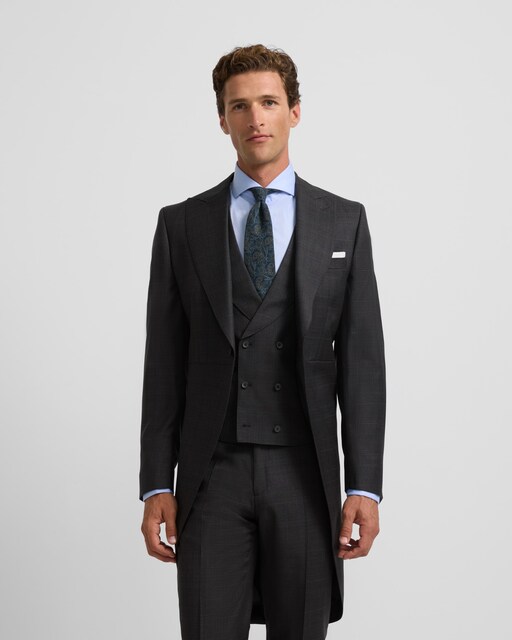 Imagen 0 de Levita chaqué de hombre príncipe de gales gris