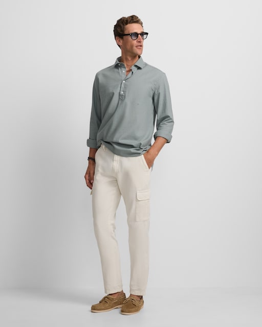 Imagen 0 de Pantalón de hombre sport cargo lino piedra