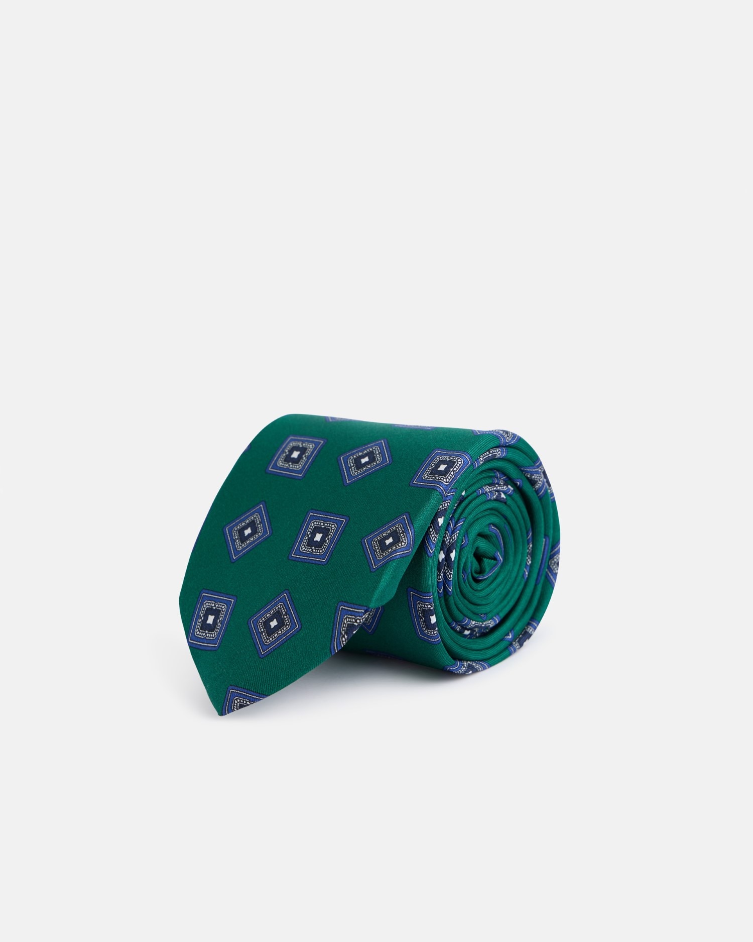 Silbon - Corbata de seda rombo irregular.