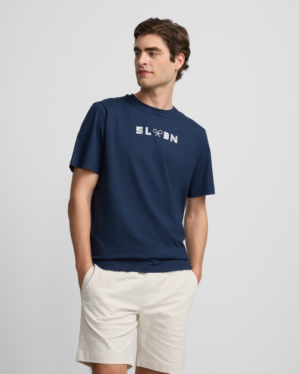 Camiseta Silbon Creative Community Para Hombre - Manga Corta, 100% Algodón, Diseño En Pecho Y Espalda