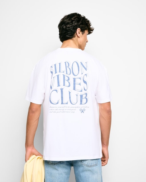 Imagen 0 de Camiseta de hombre special fit vibes club blanca