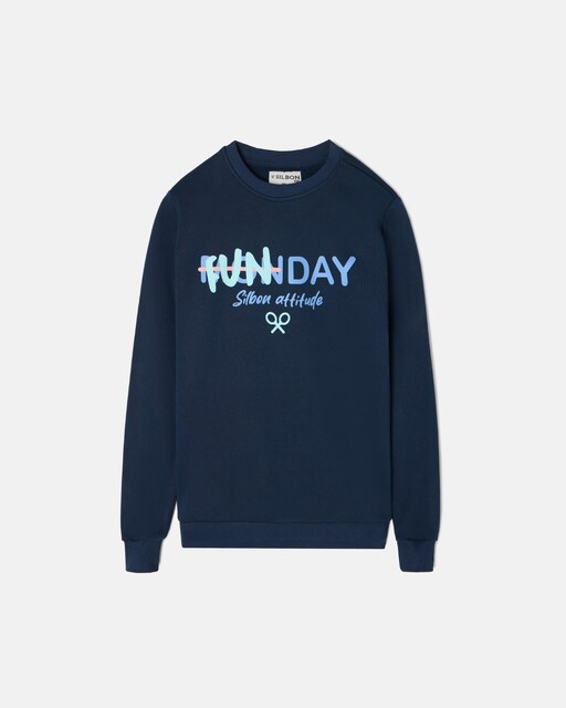 Imagen 0 de Sudadera de niño "fun day" con cuello redondo
