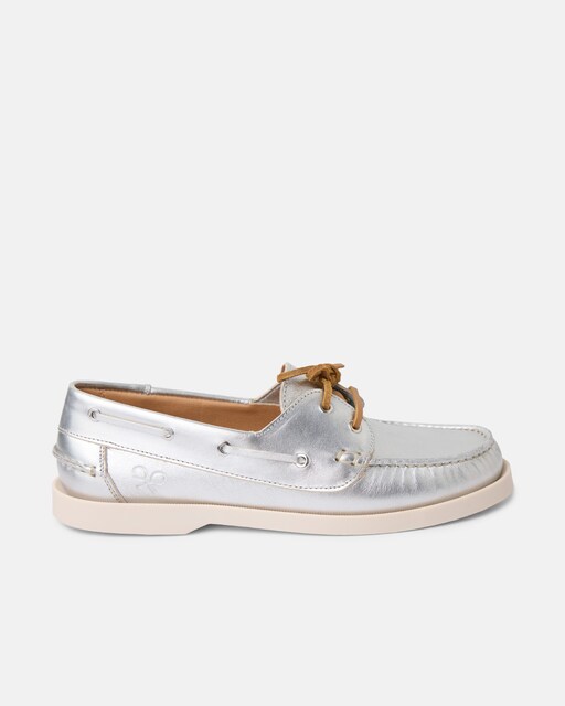 Imagen 0 de Nauticos de mujer de piel en plata