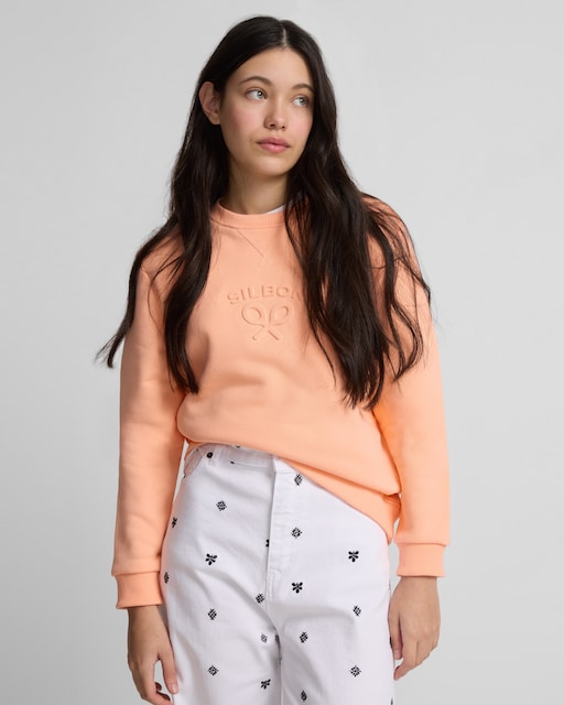 Imagen 0 de Sudadera de mujer con cuello redondo y logo frontal