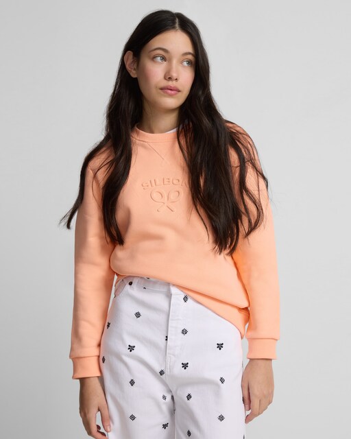 Imagen 0 de Sudadera de mujer con cuello redondo y logo frontal