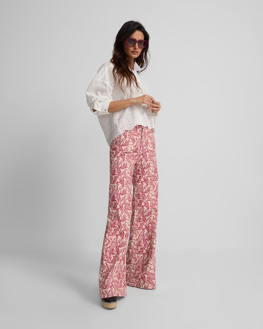 Pantalu00f3n Culotte De Mujer Denim Con Cintura Trenzada U00b7 Silbon