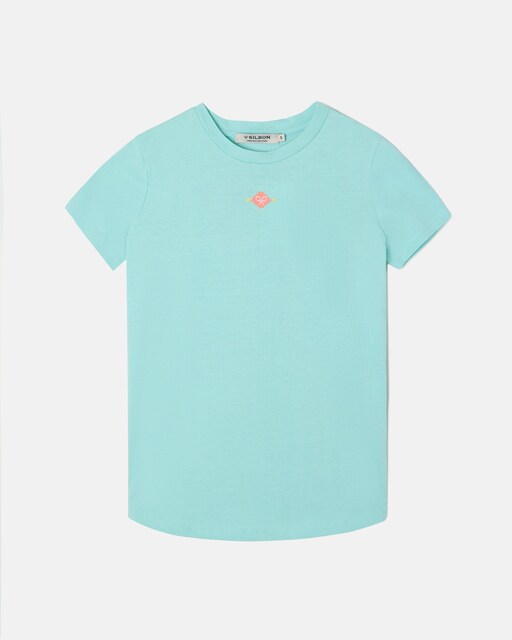 Imagen 0 de Camiseta de mujer de manga corta con dibujo trasero