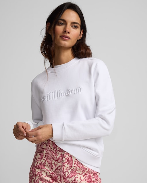 Imagen 0 de Sudadera de mujer con cuello redondo y logo bordado