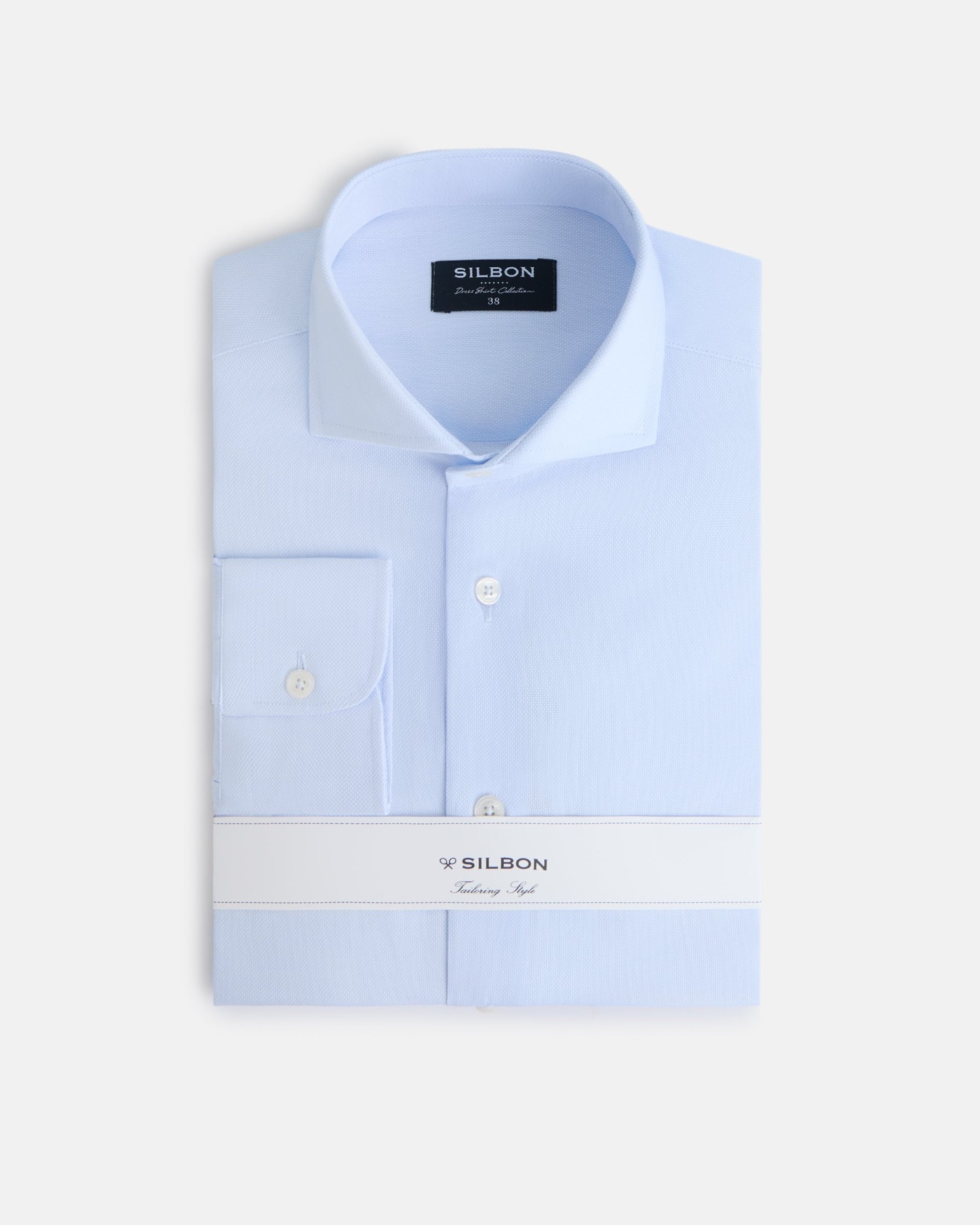 Camisa de vestir de hombre estructura - Silbon - Azul celeste Azul celeste-1