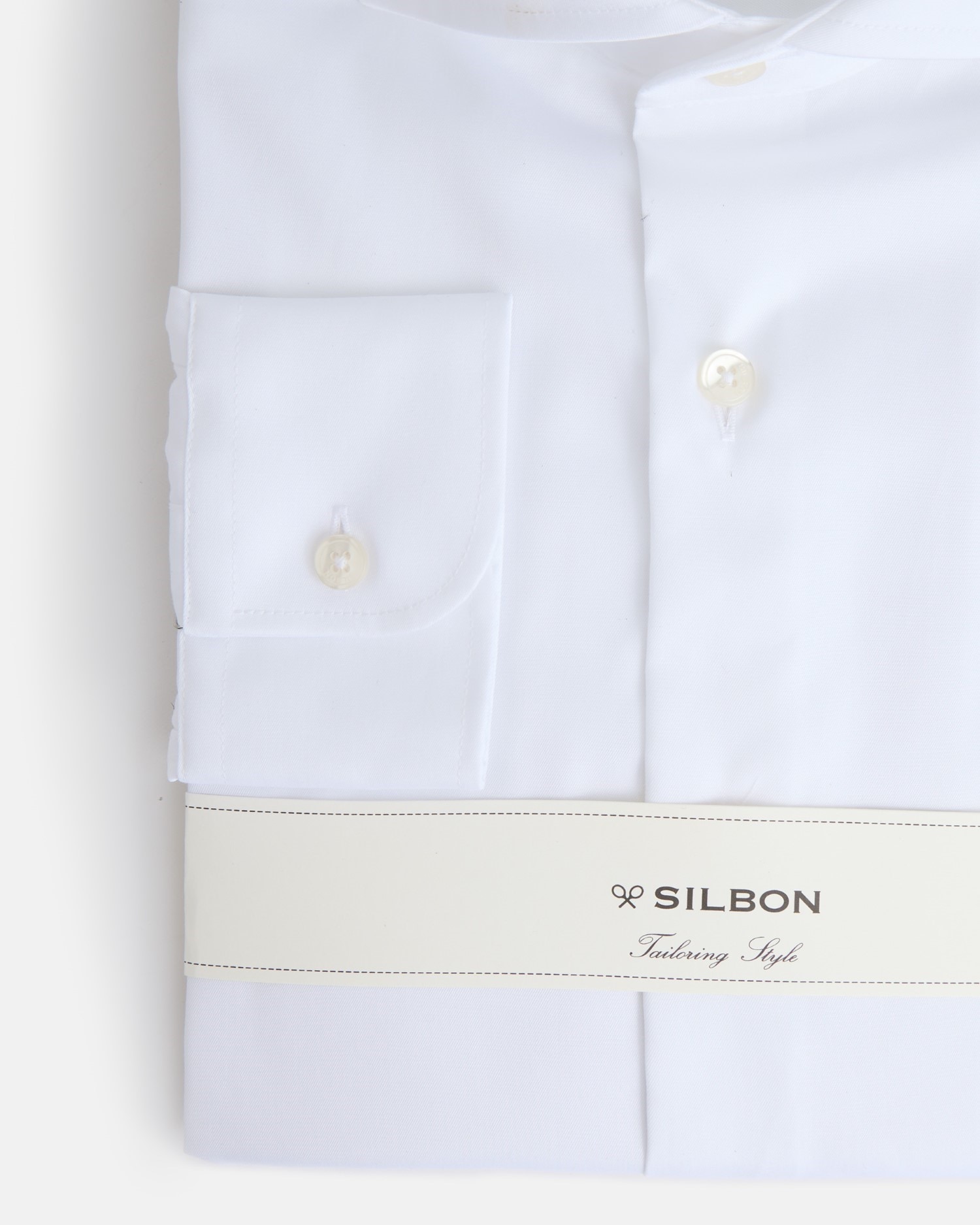 Camisa de hombre vestir easy iron puño doble - Silbon - Blanco Blanco-2