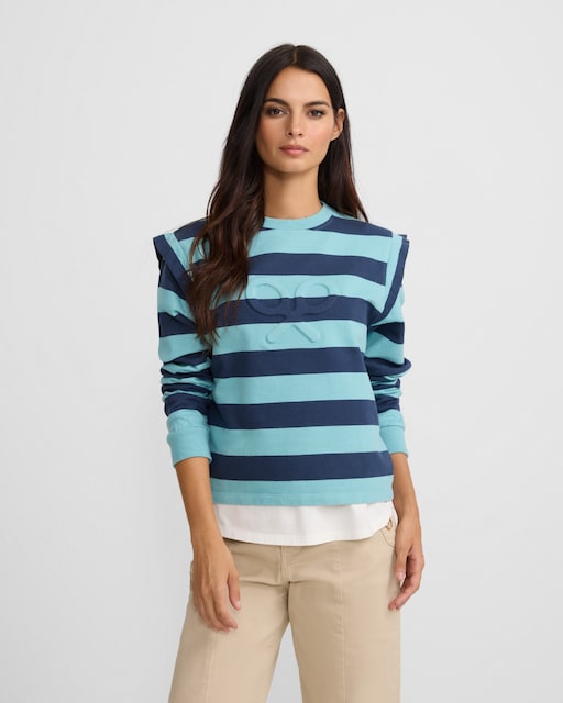 Imagen 0 de Sudadera de mujer hombreras rayas