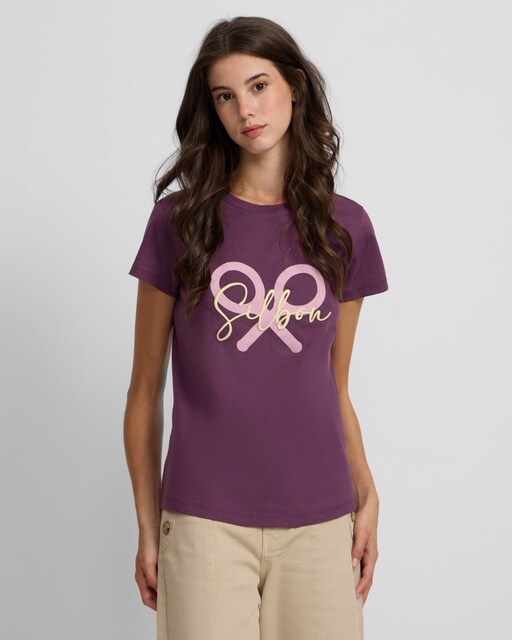 Imagen 0 de Camiseta de mujer clásica raqueta morado