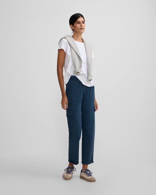 Imagen 0 de Pantalón recto de mujer azul