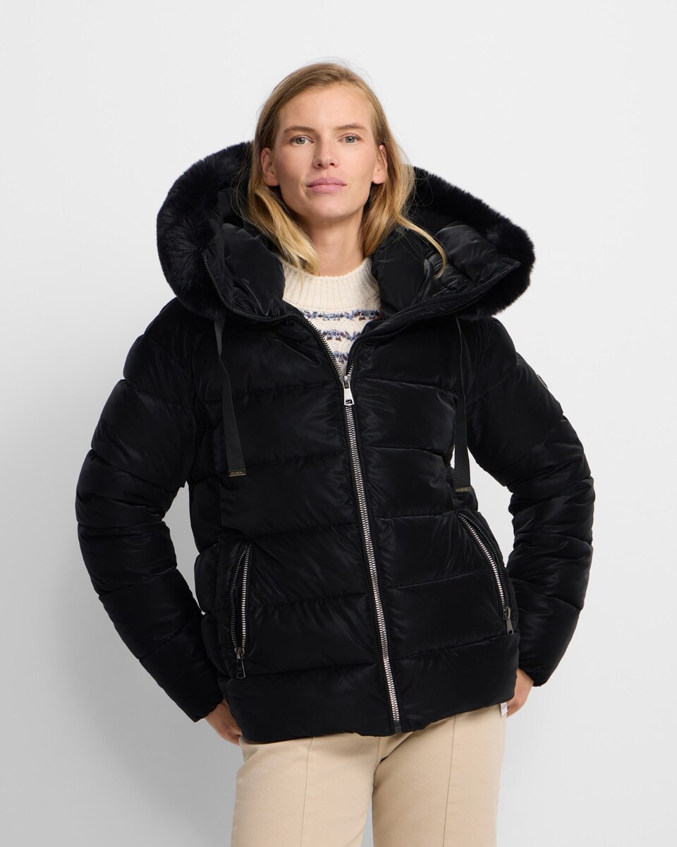 Plumífero Corto Plumifero Con Pelo Por Dentro Plumífero De Mujer