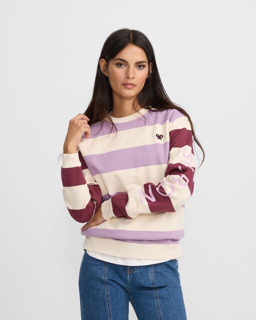 Imagen 0 de Sudadera de mujer rayas moradas